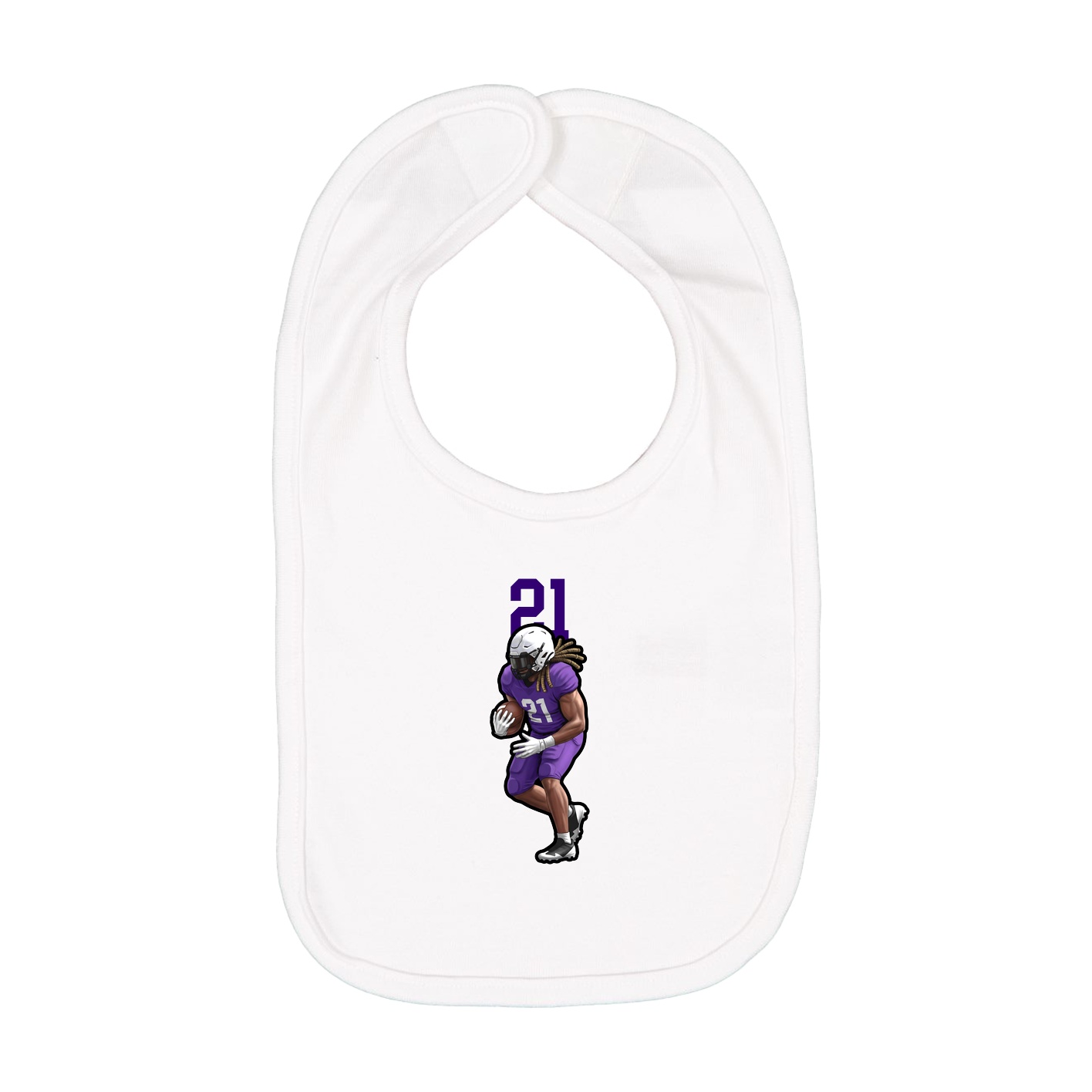 Infant Bib — Number Top in White
