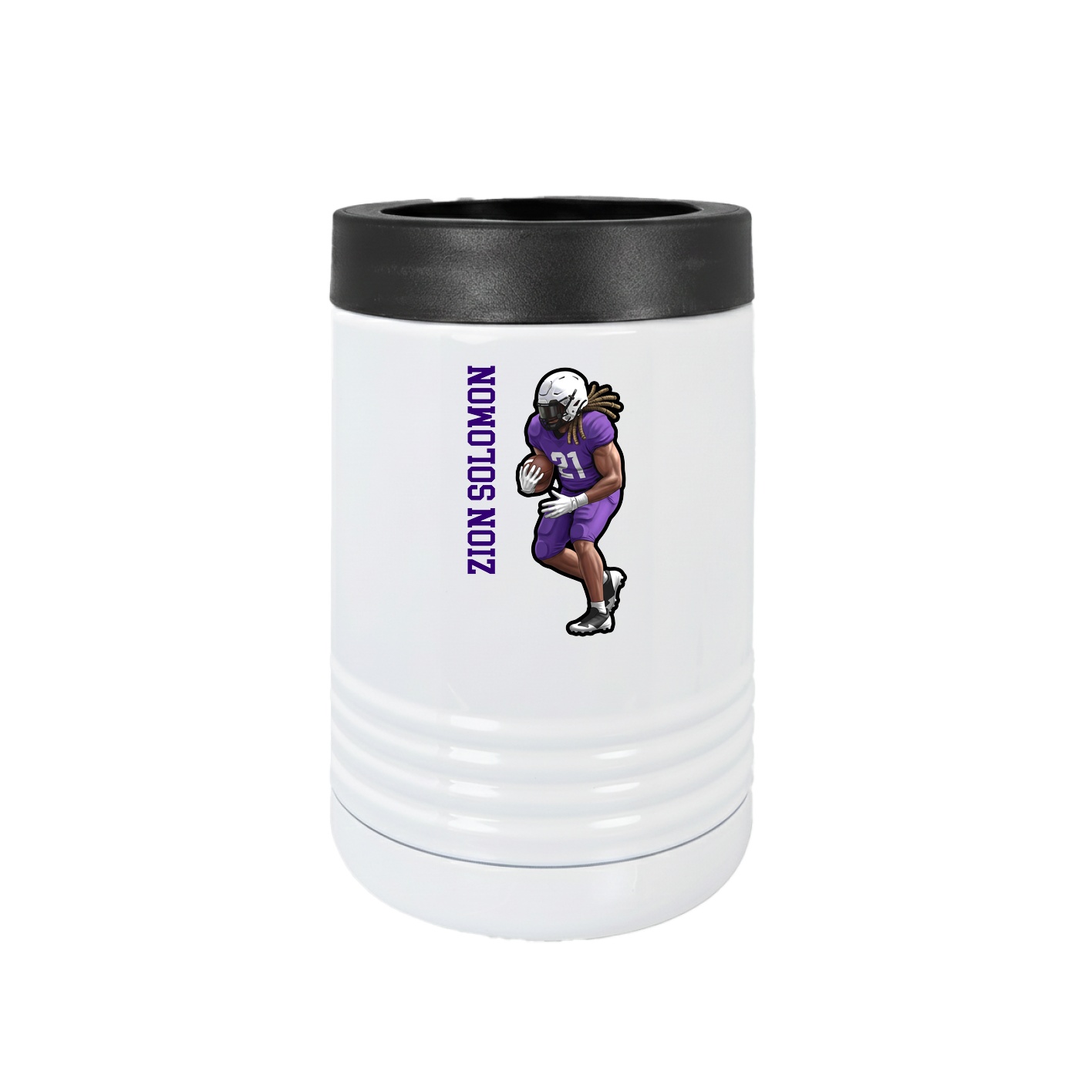 Beverage Holder — Name Vertical in White