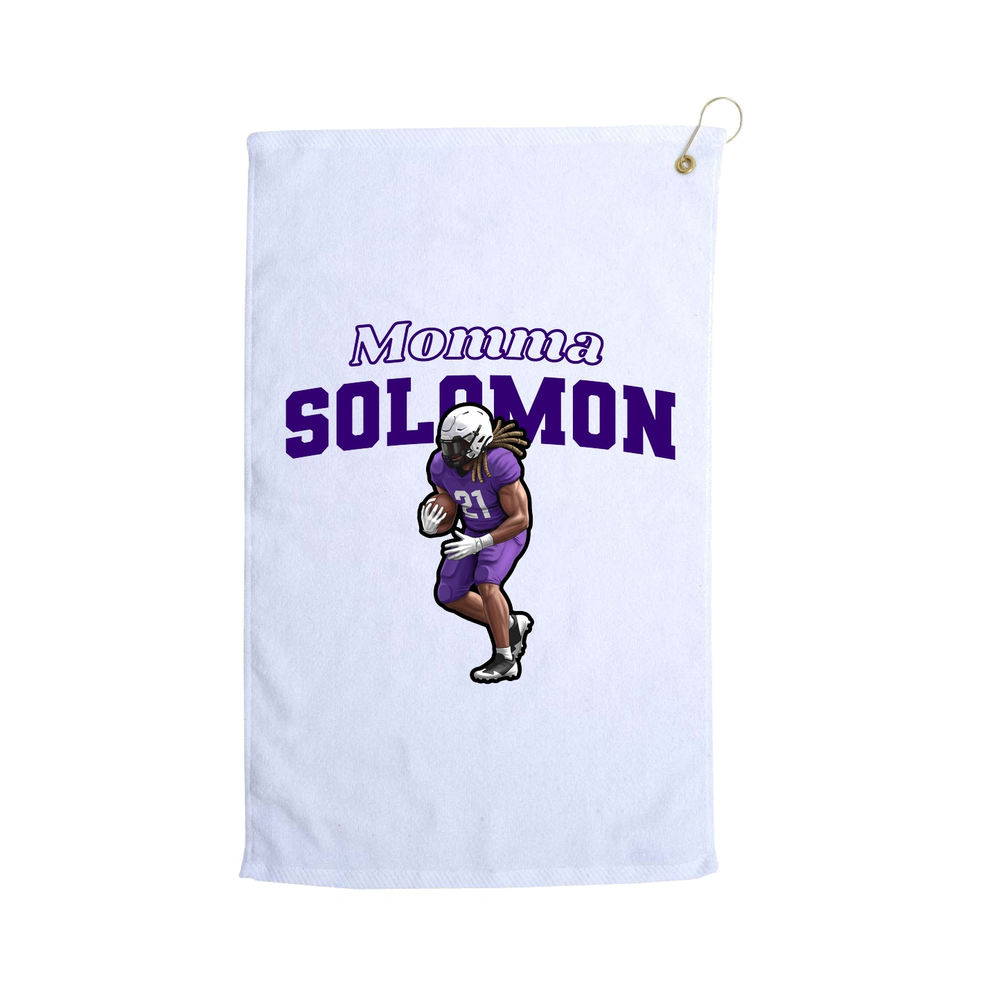 Golf Towel — Mothers Day Block in White