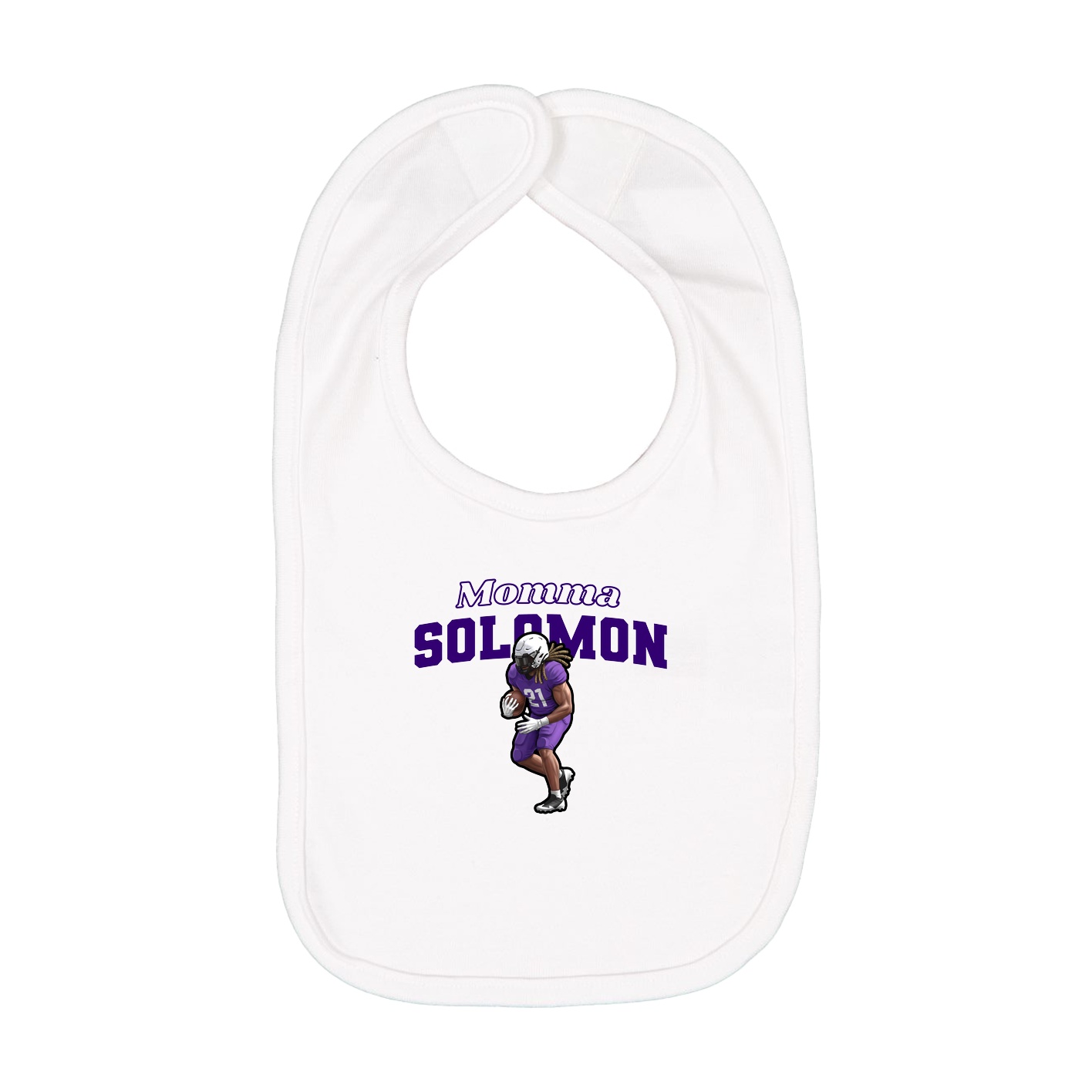 Infant Bib — Mothers Day Block in White