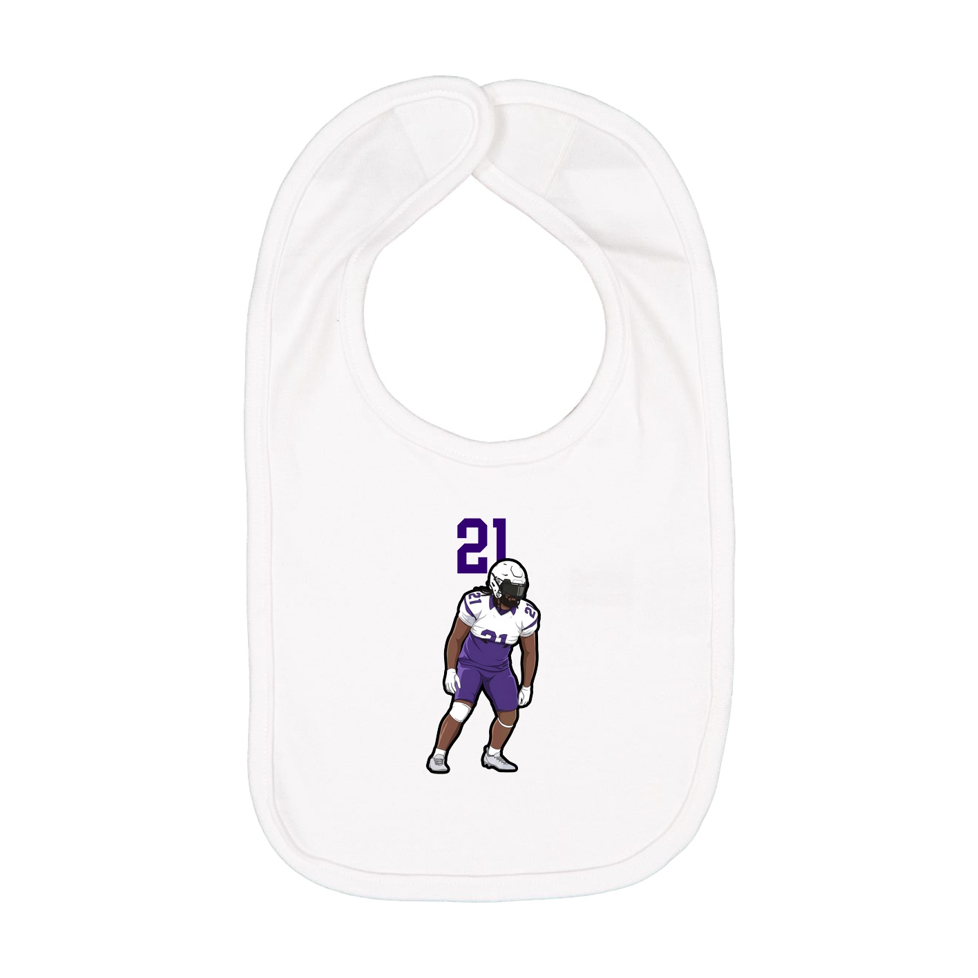 Infant Bib — Number Top in White