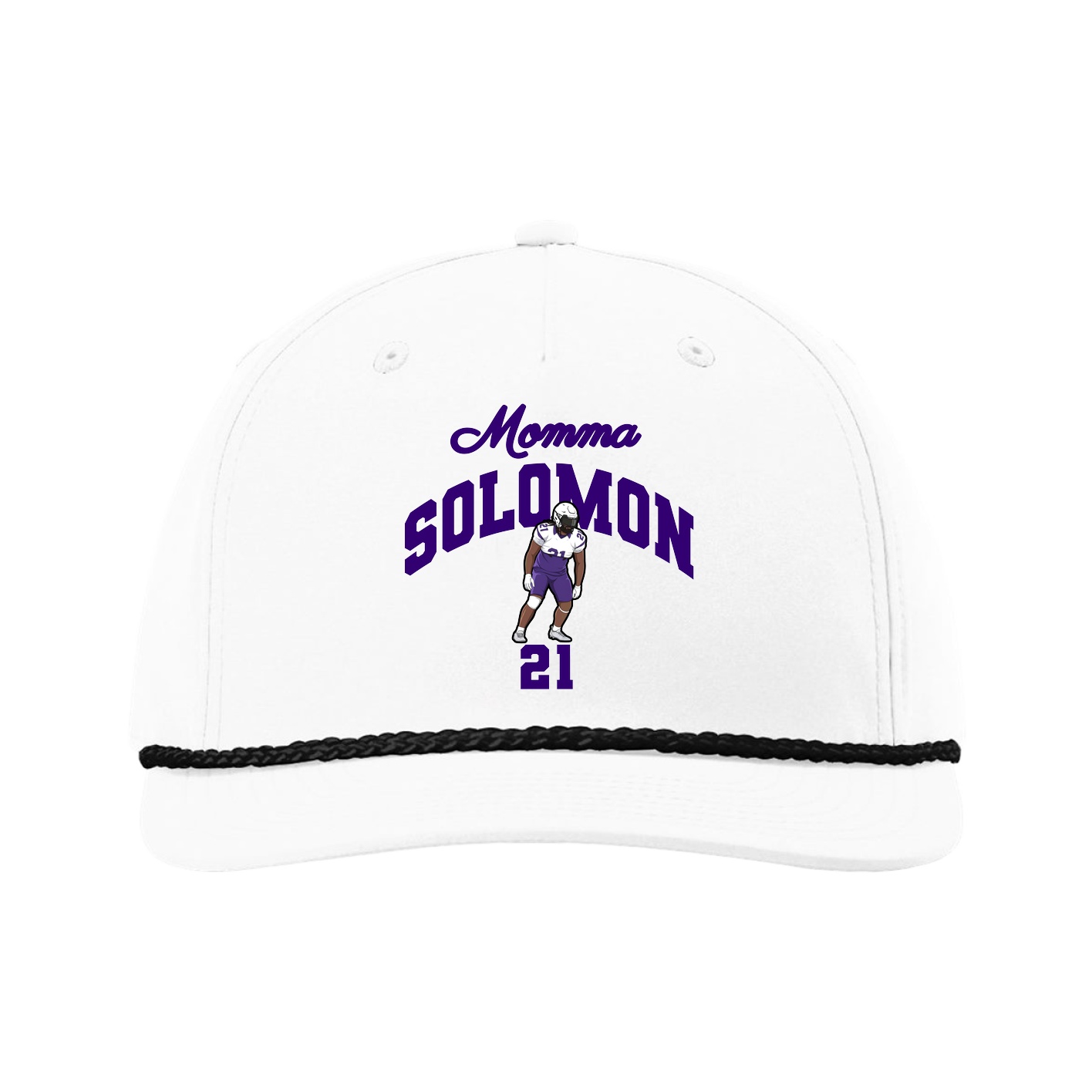 Five-Panel Classic Rope Cap — Mothers Day Arch in White