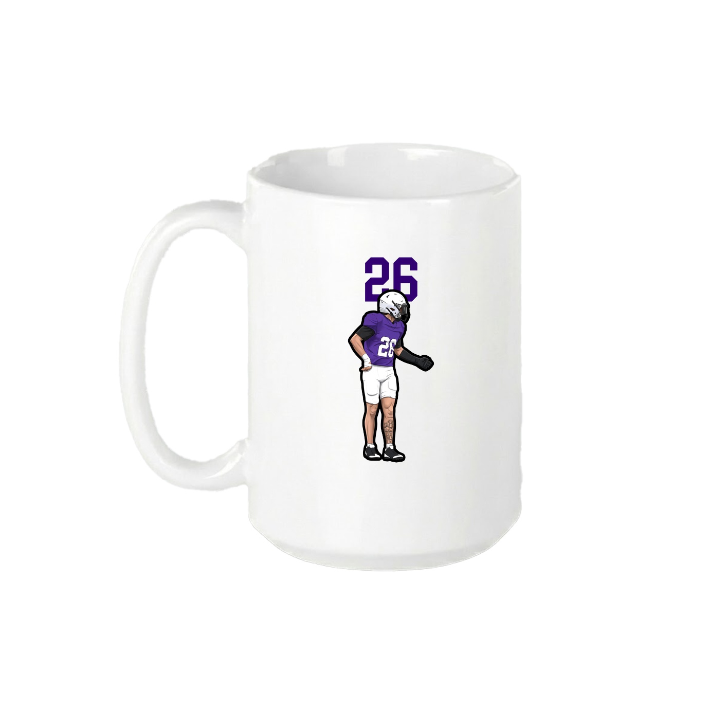 15oz Coffee Mug — Number Top in White