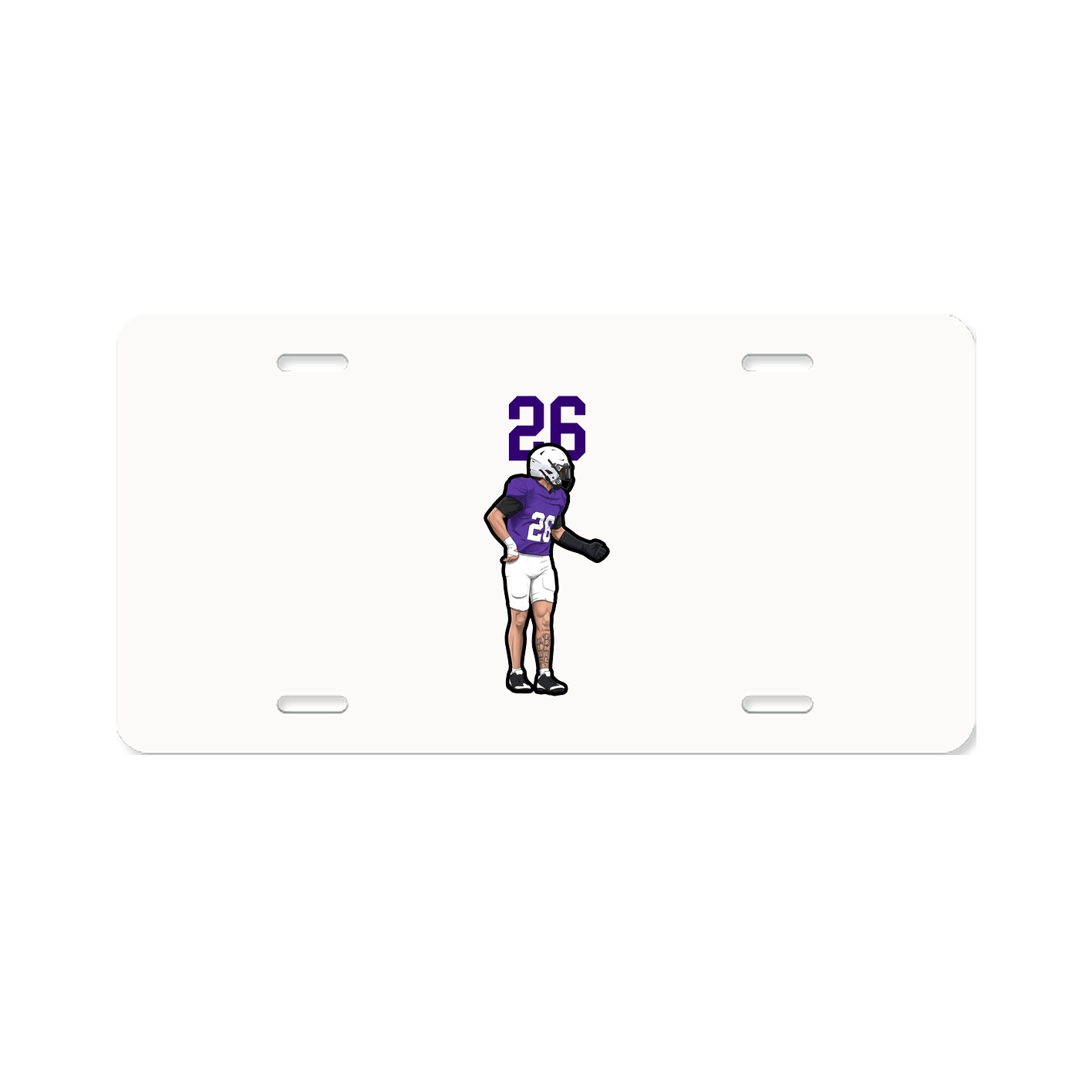 License Plate — Number Top in Classic
