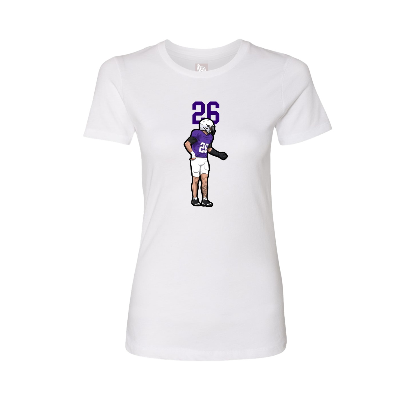Womens Tee — Number Top in White
