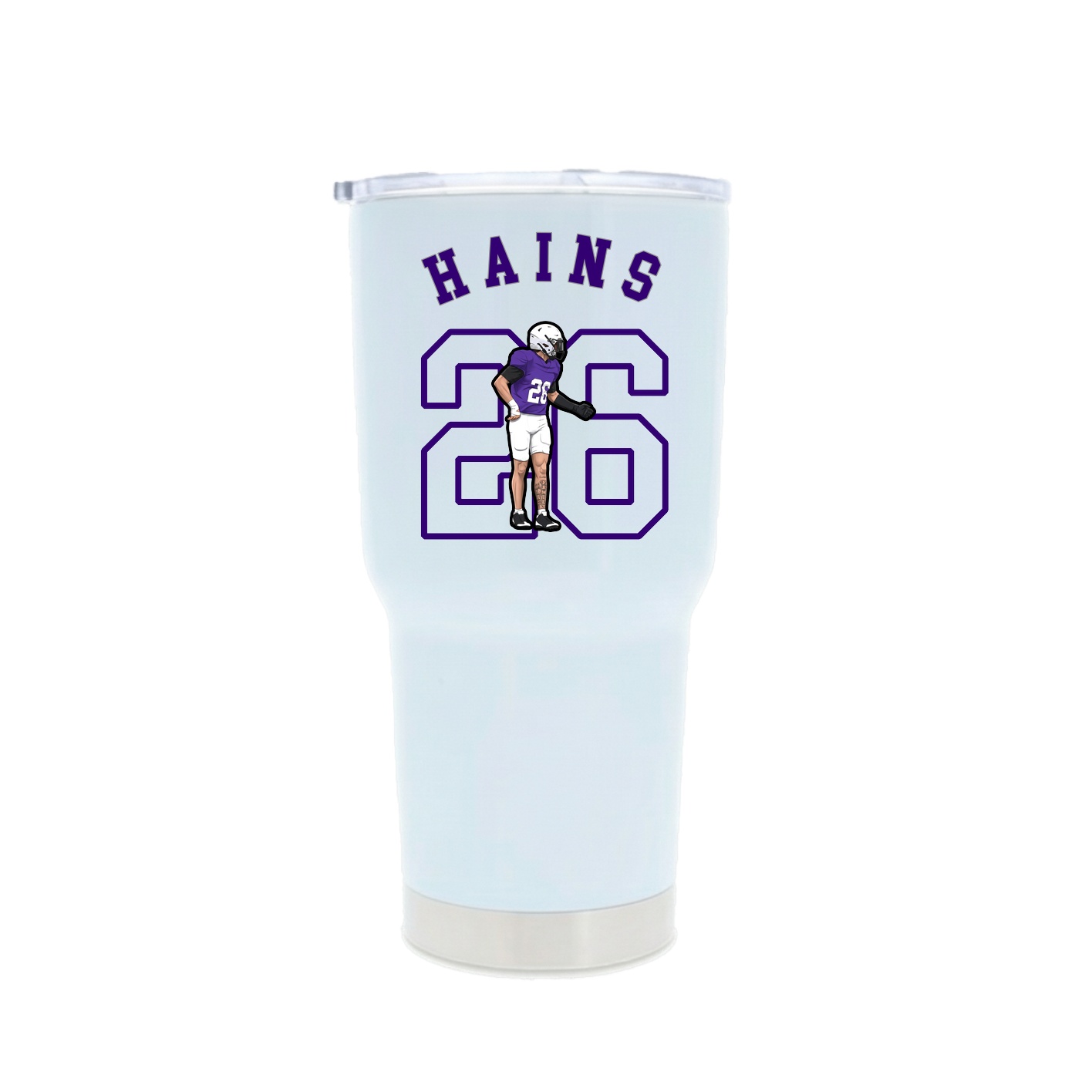 30oz Stainless Steel Tumbler — Shirsey Arch in White