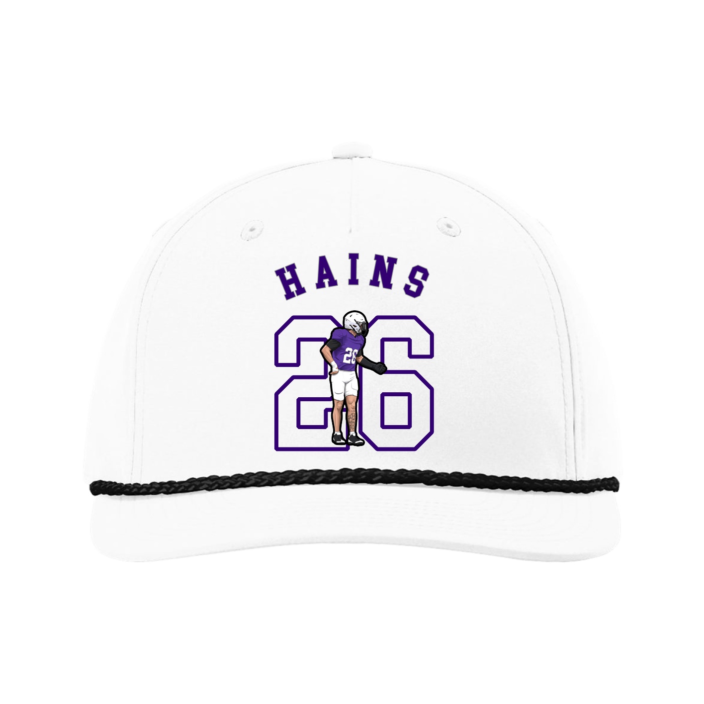Five-Panel Classic Rope Cap — Shirsey Arch in White