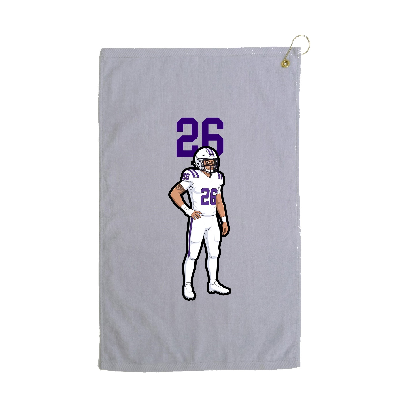 Golf Towel — Number Top in Grey