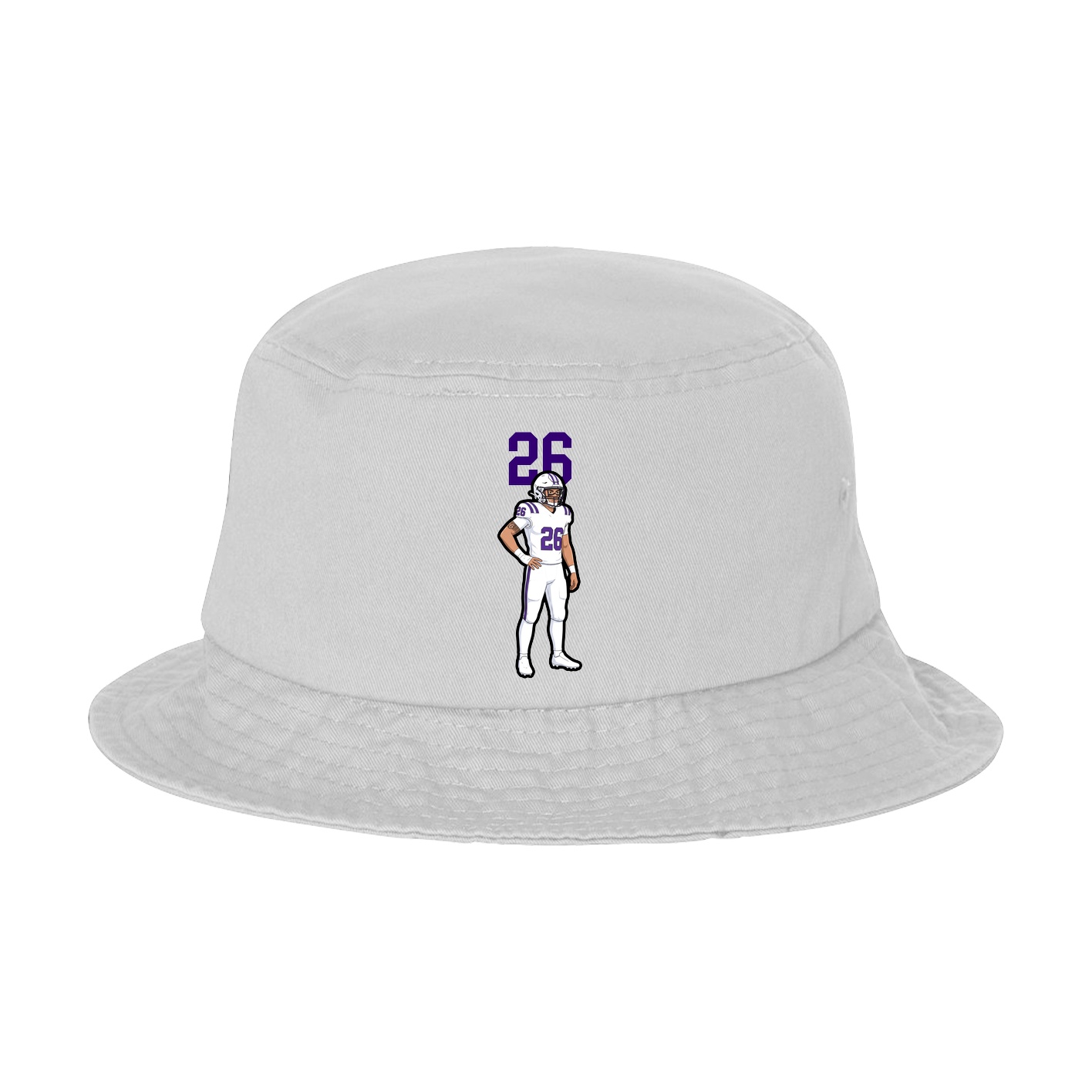 Bucket Cap — Number Top in White