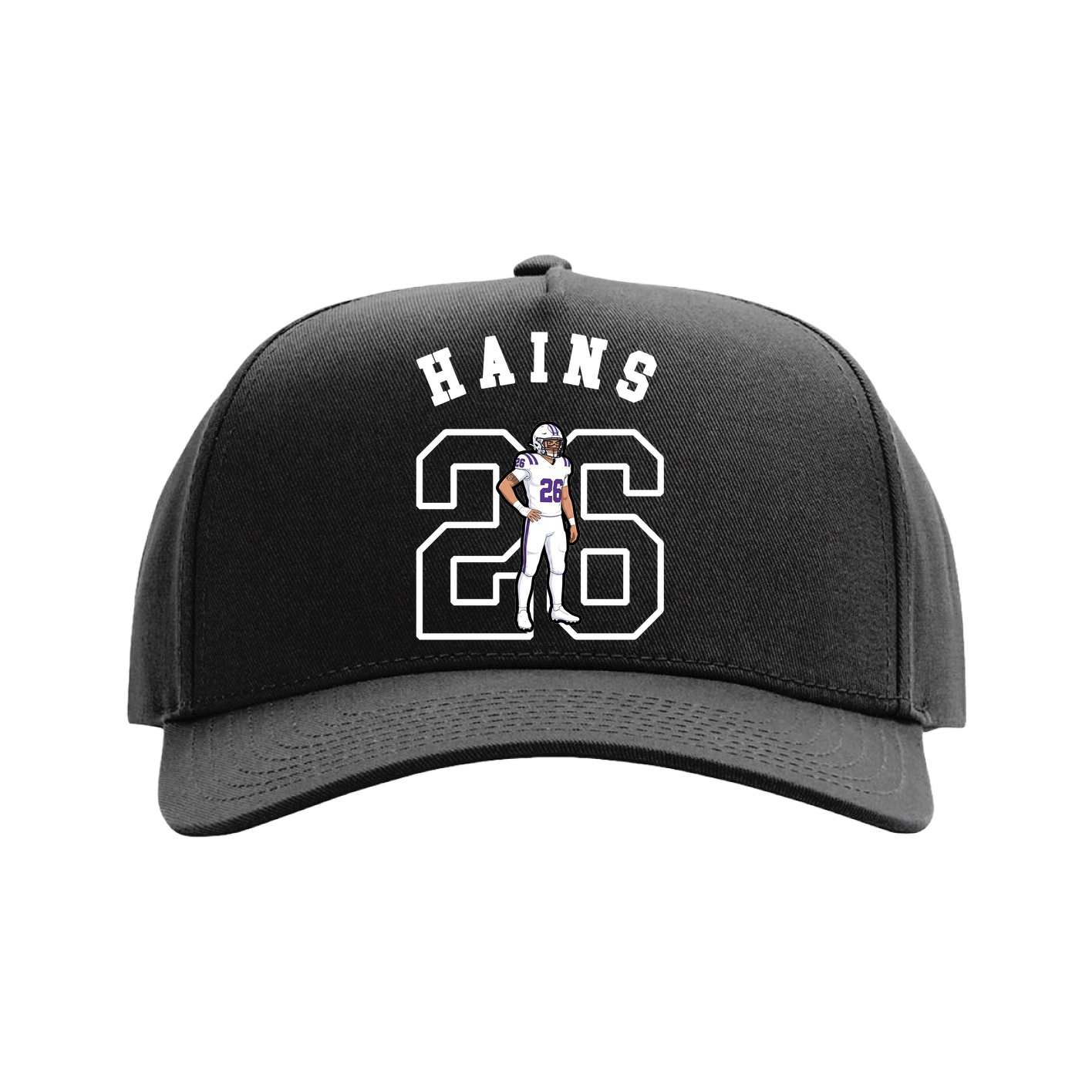 Full Fabric Five-Panel Champ Cap — Shirsey Arch in Black