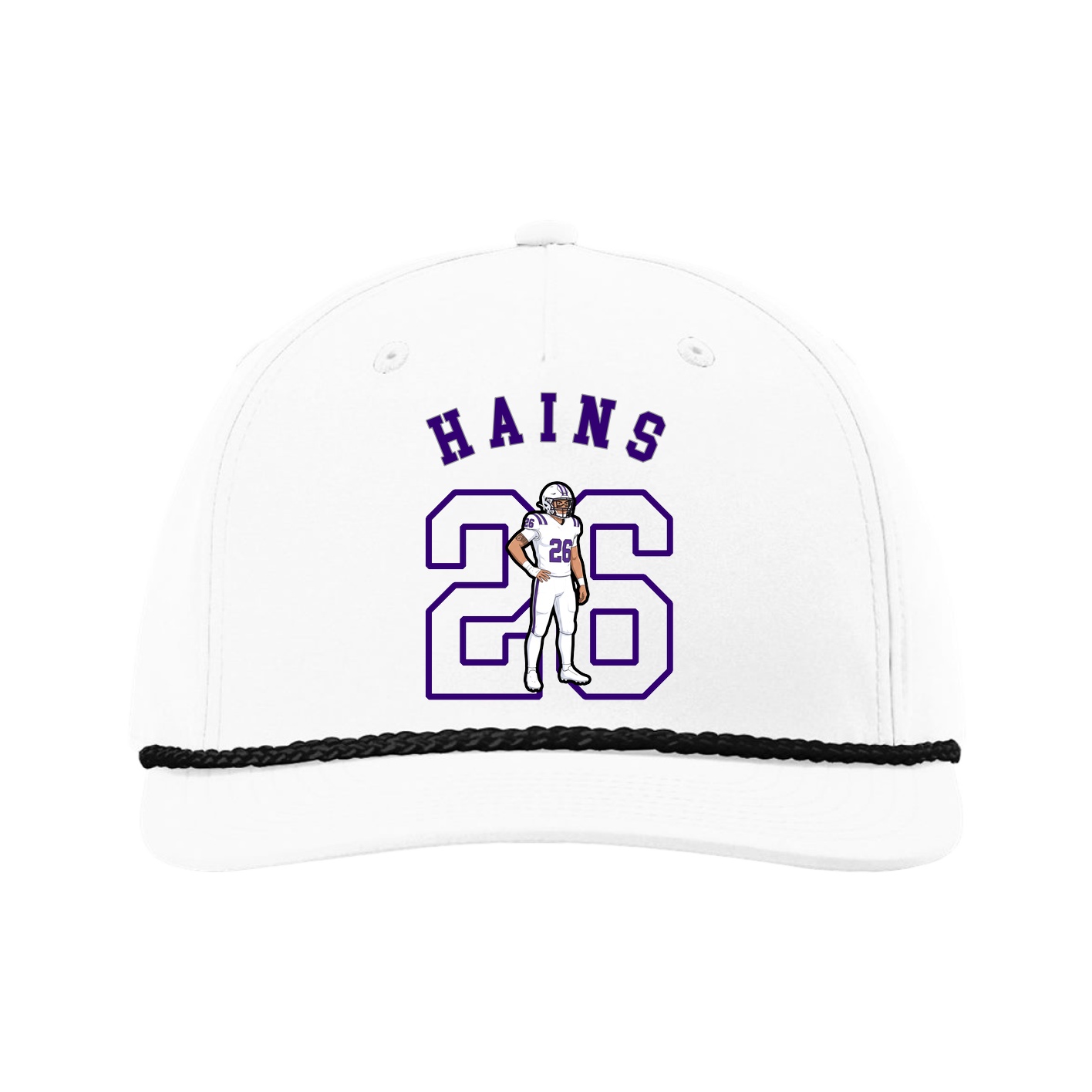 Five-Panel Classic Rope Cap — Shirsey Arch in White