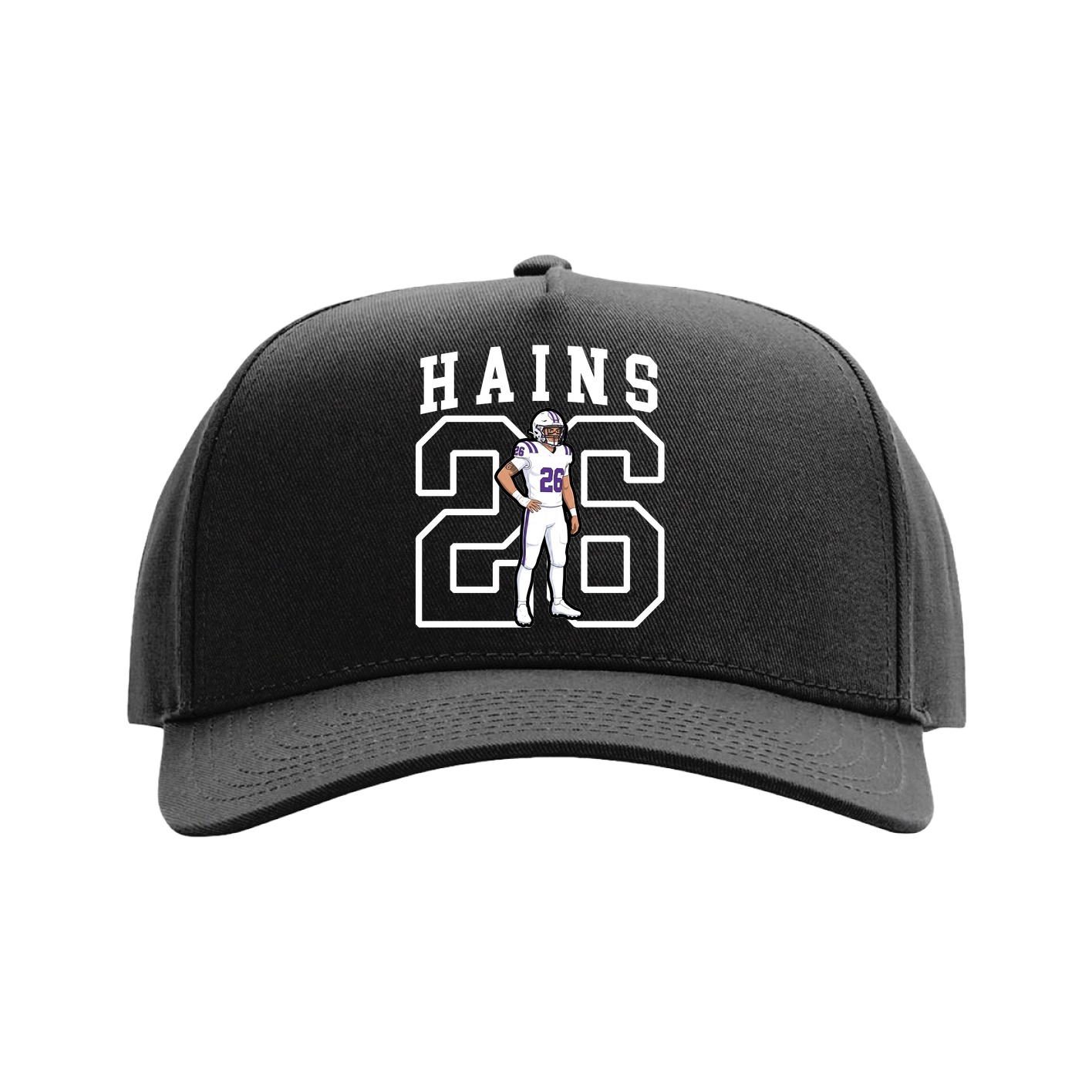 Full Fabric Five-Panel Champ Cap — Shirsey in Black