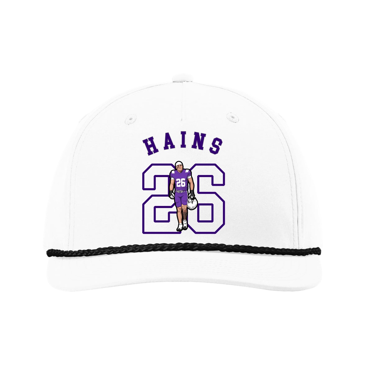 Five-Panel Classic Rope Cap — Shirsey Arch in White