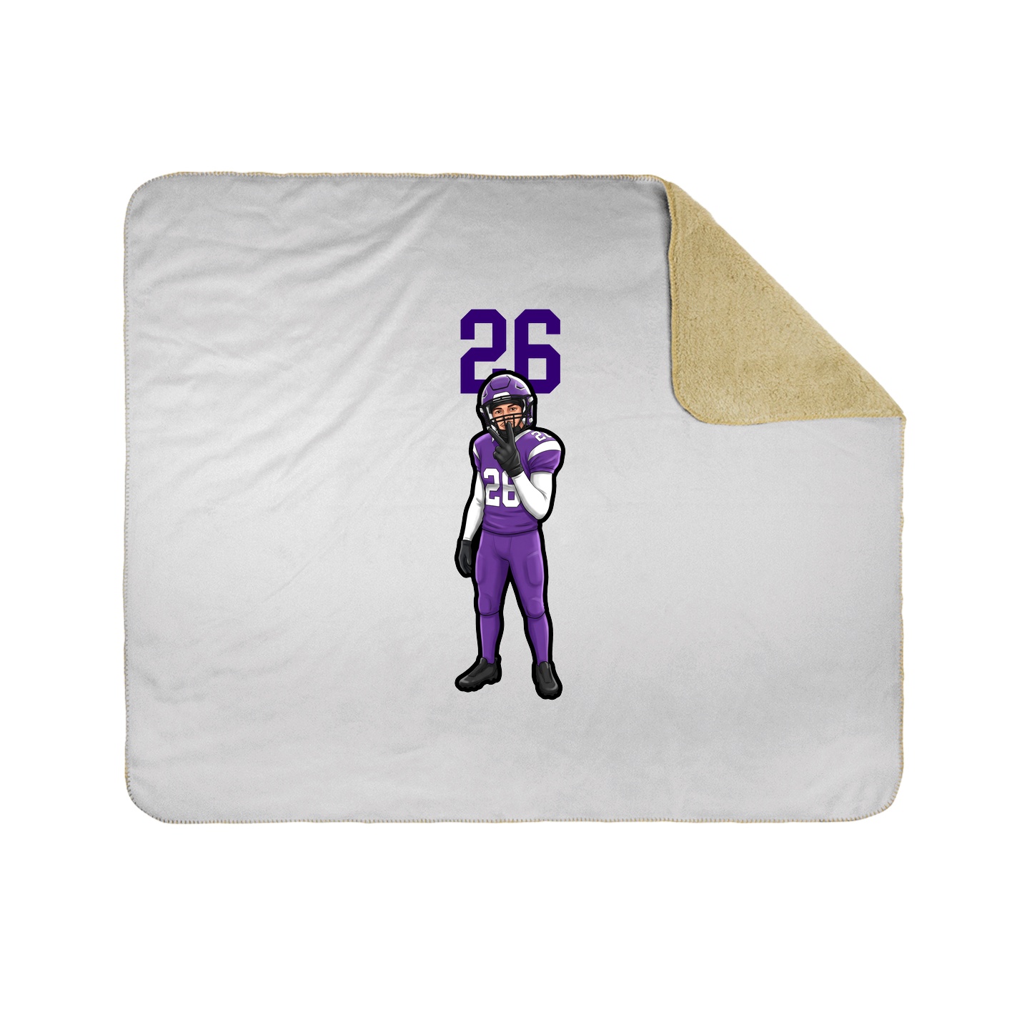 Throw Blanket — Number Top in White