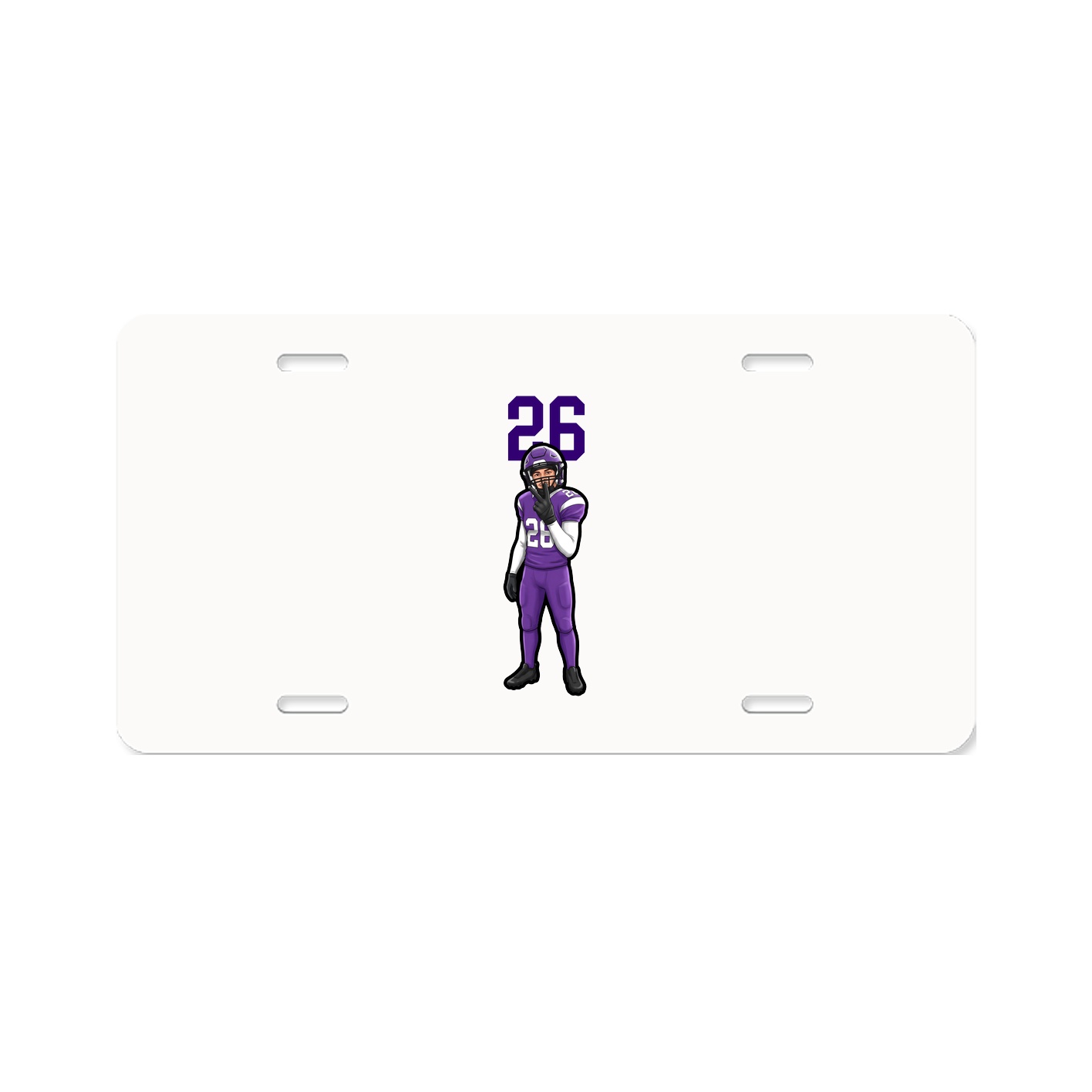License Plate — Number Top in Classic