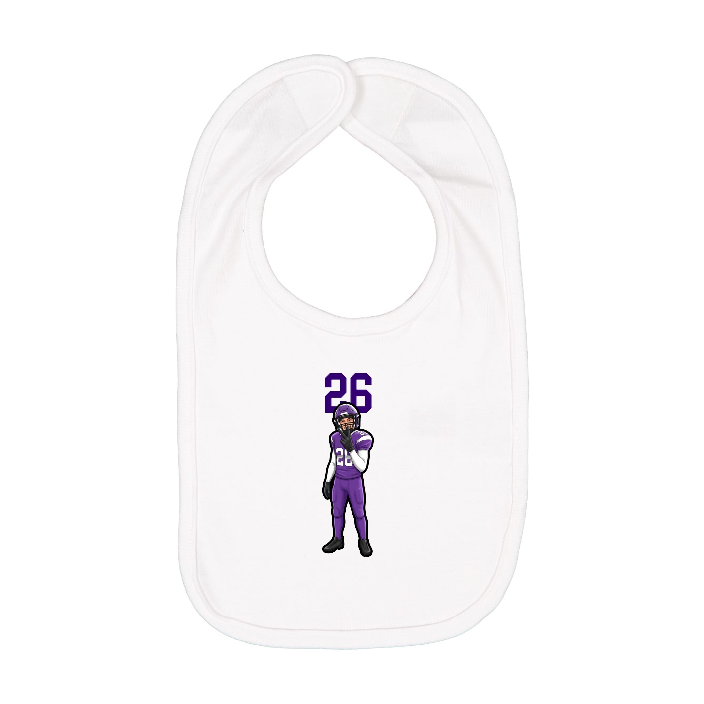 Infant Bib — Number Top in White