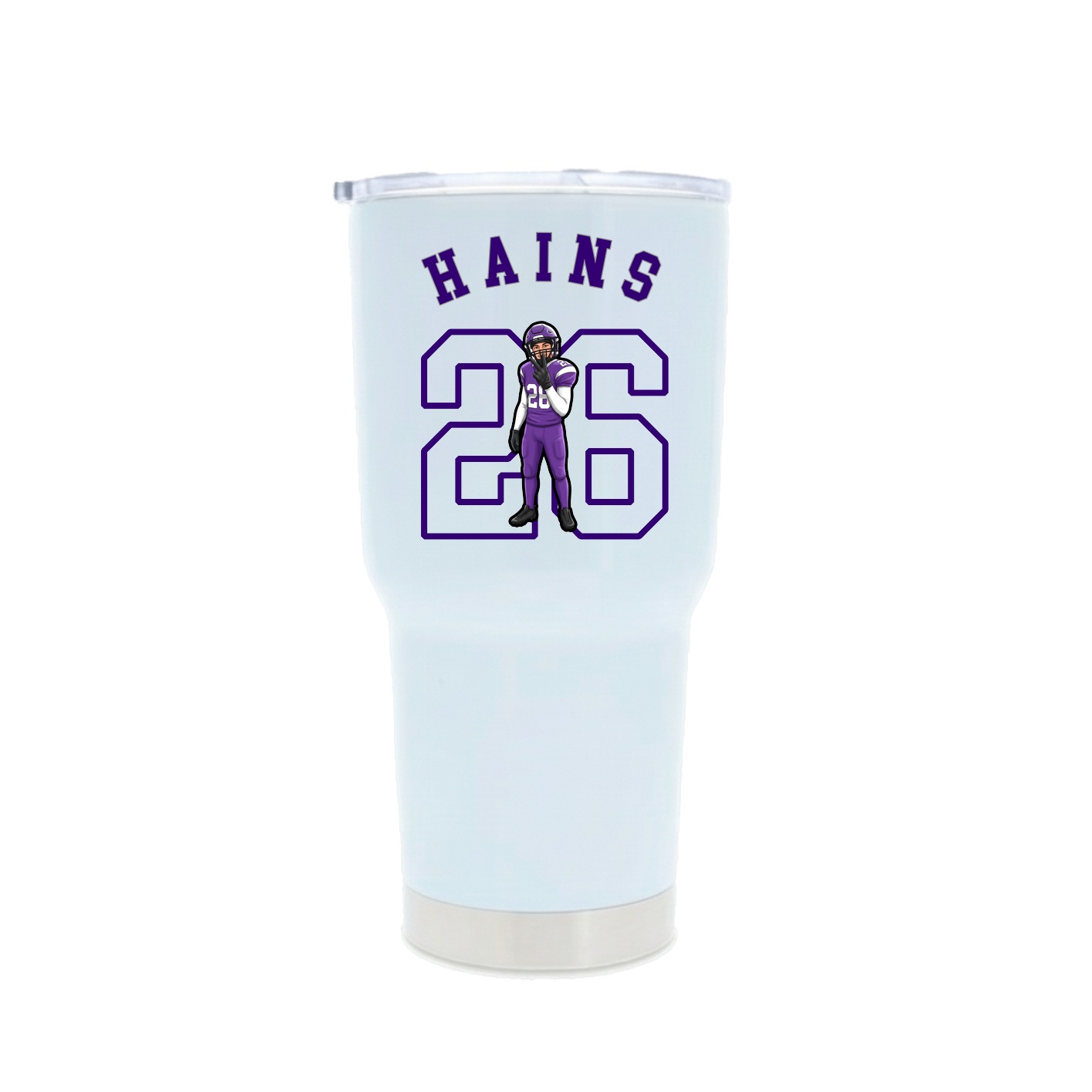 30oz Stainless Steel Tumbler — Shirsey Arch in White