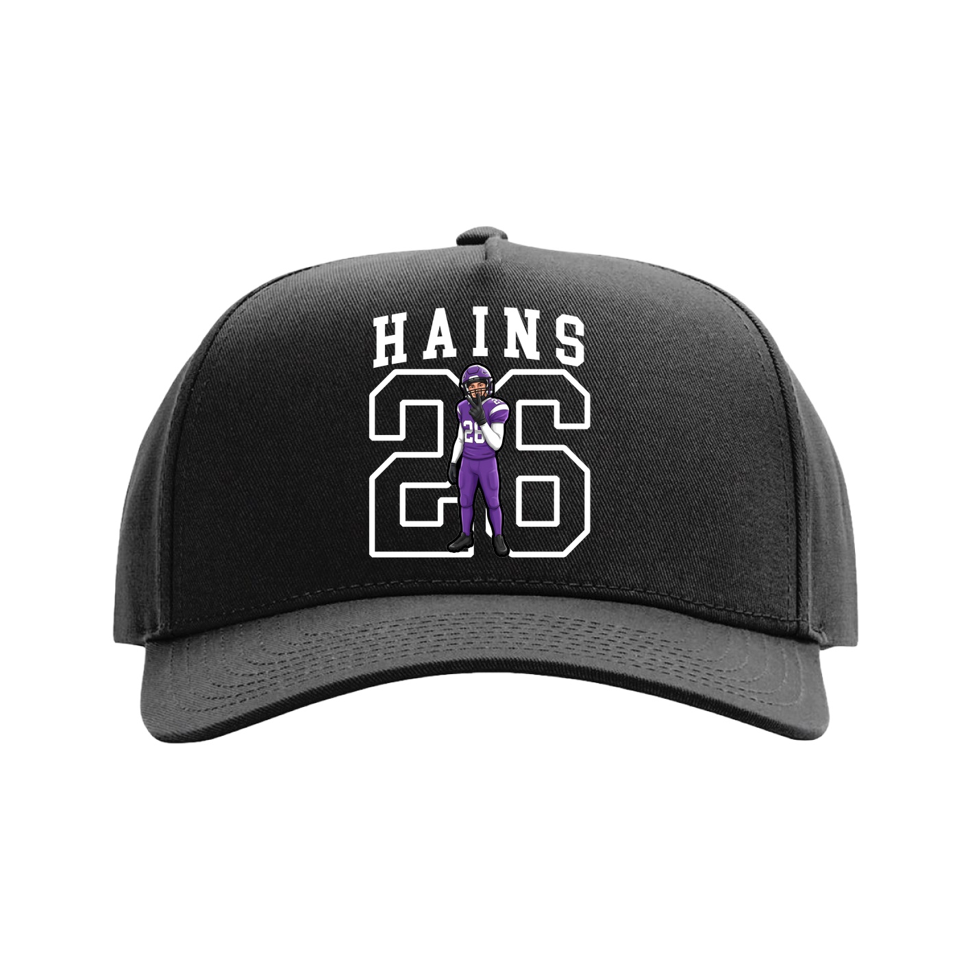 Full Fabric Five-Panel Champ Cap — Shirsey in Black
