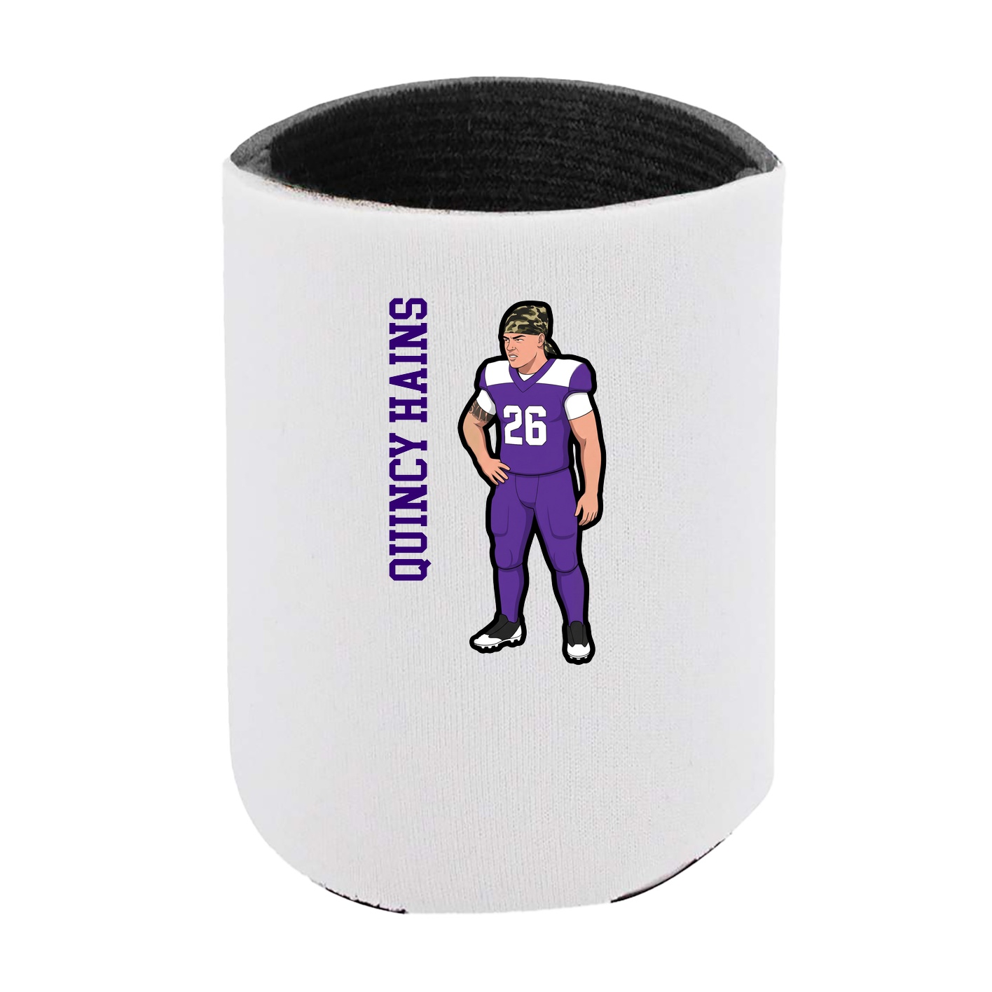 Can Holder — Name Vertical in White