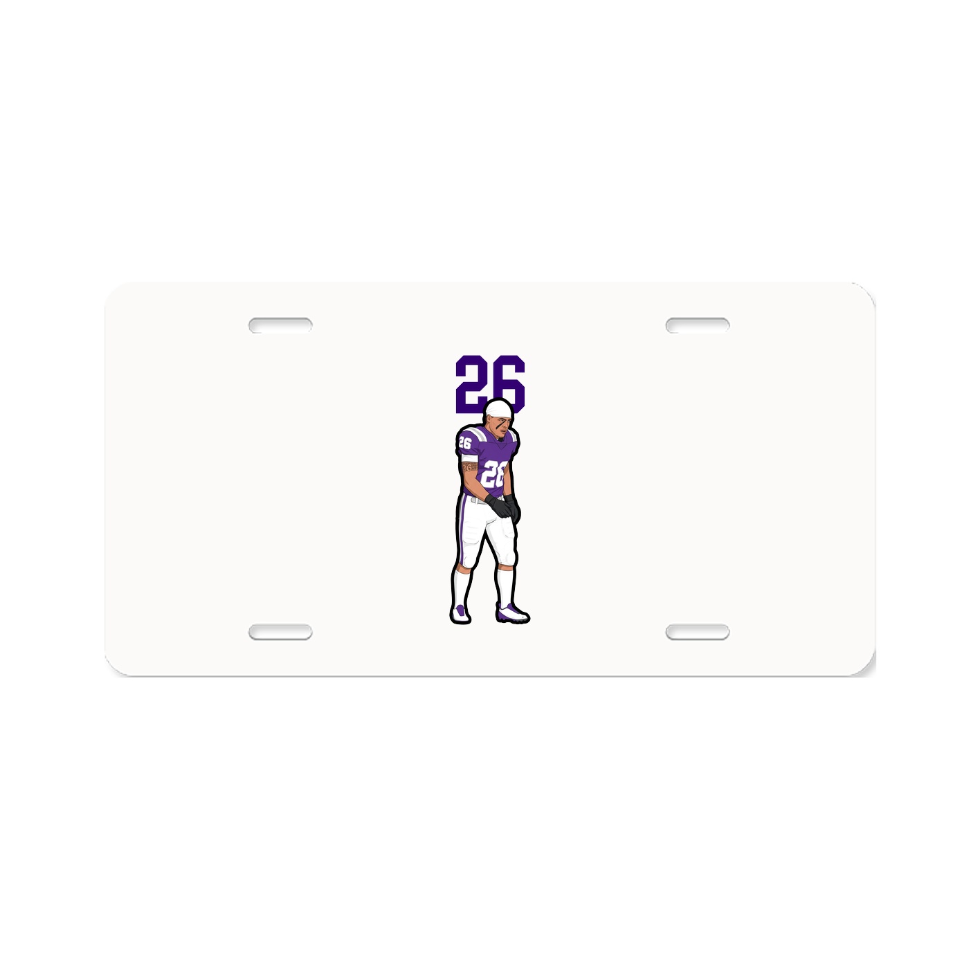 License Plate — Number Top in Classic