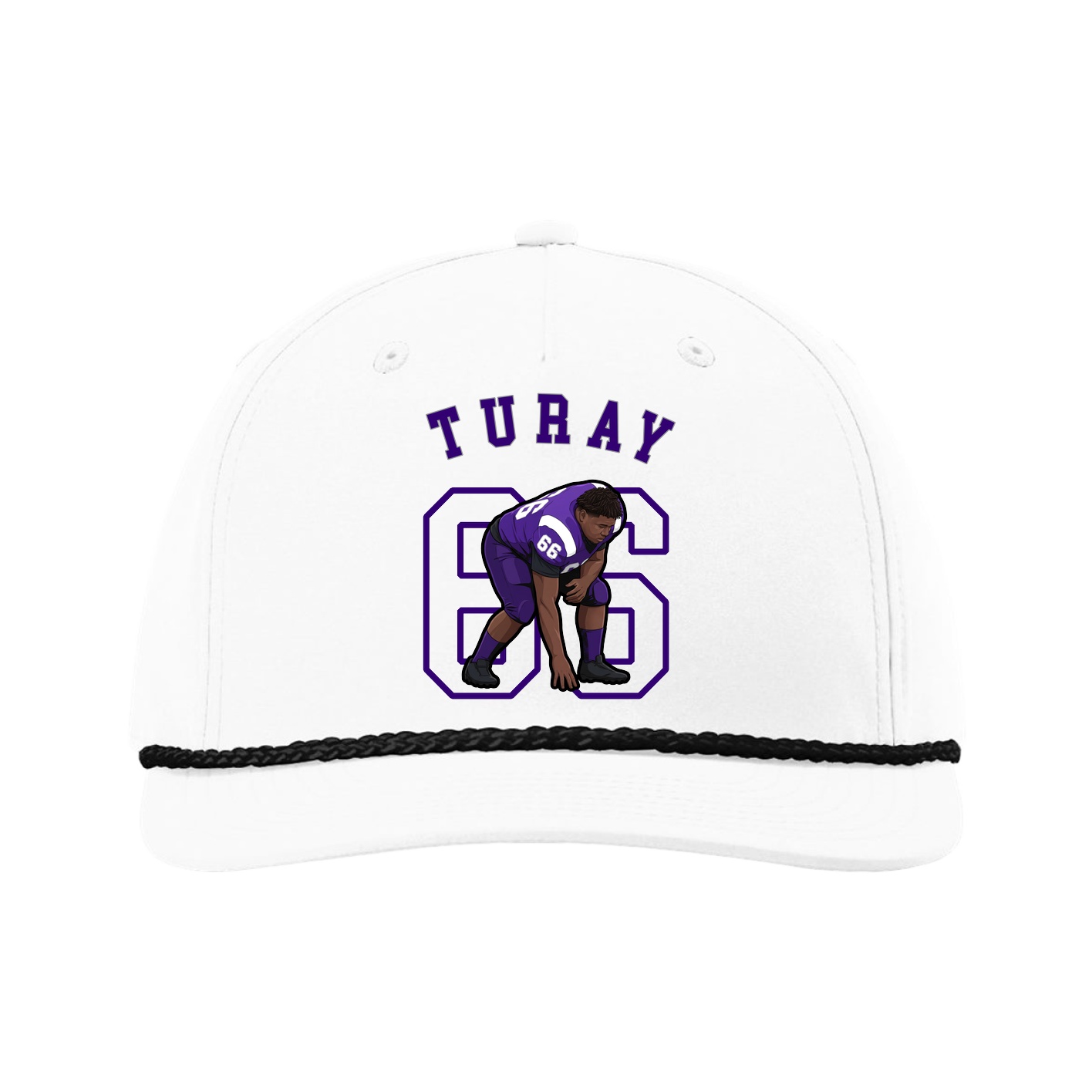 Five-Panel Classic Rope Cap — Shirsey Arch in White