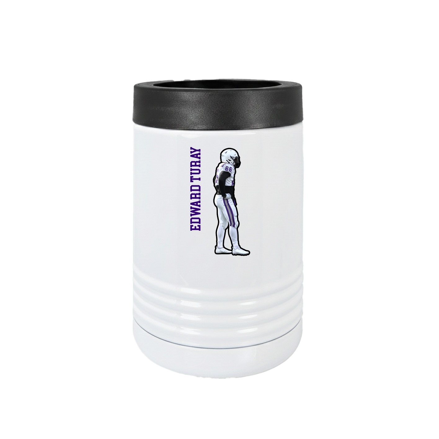 Beverage Holder — Name Vertical in White