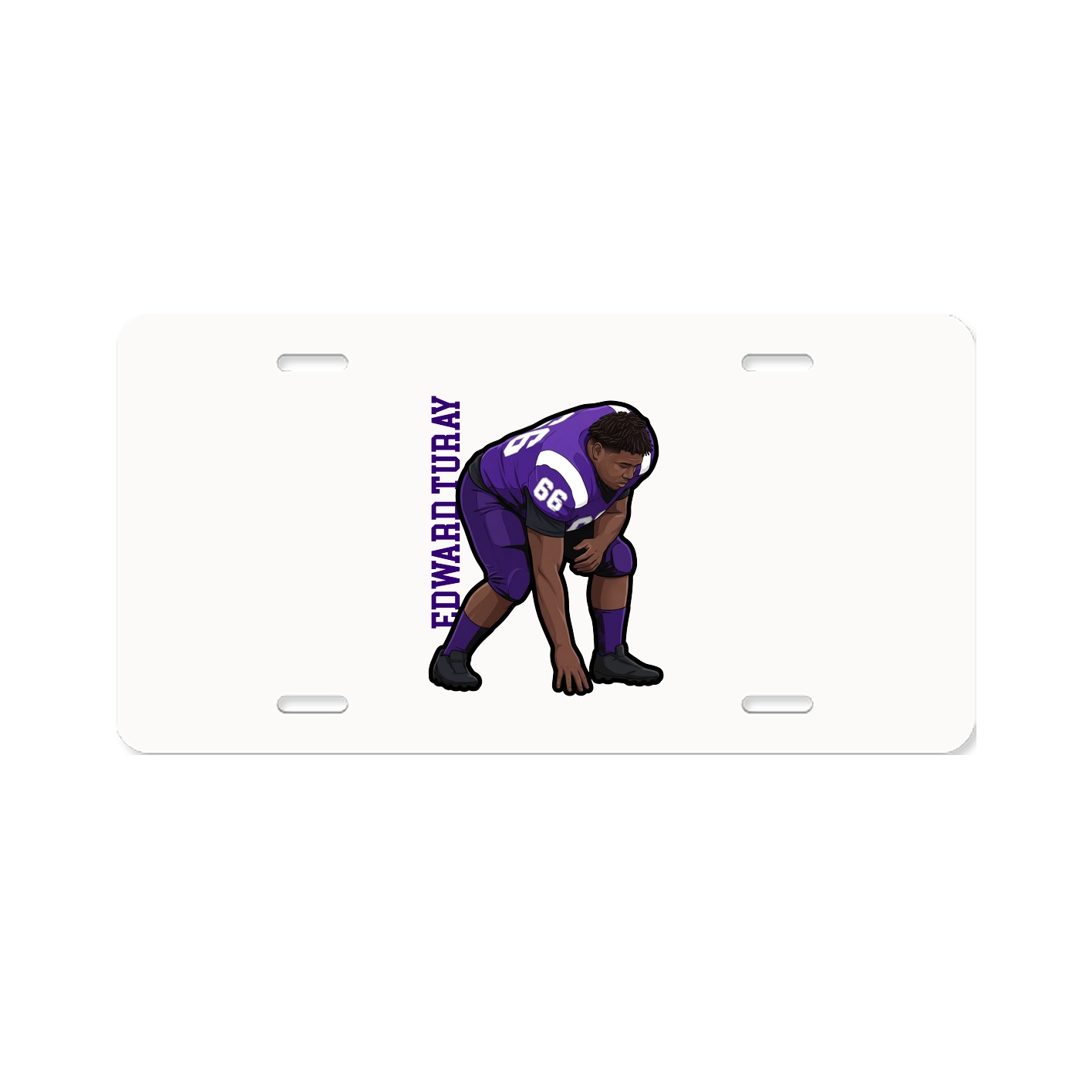 License Plate — Name Vertical in Classic
