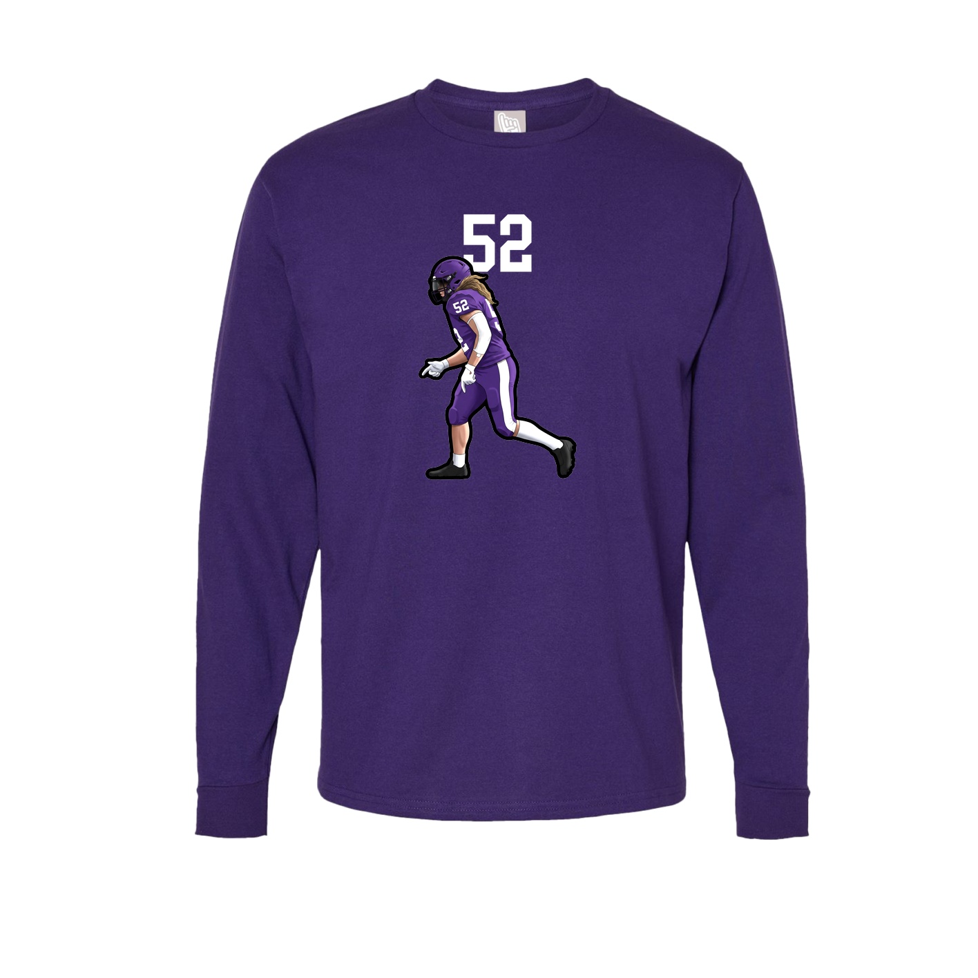 Long Sleeve Tee — Number Top in Purple