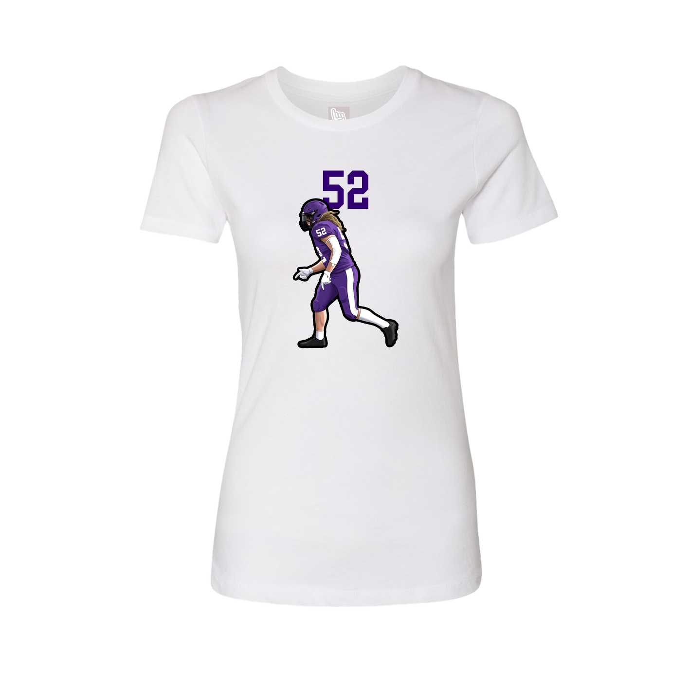 Womens Tee — Number Top in White