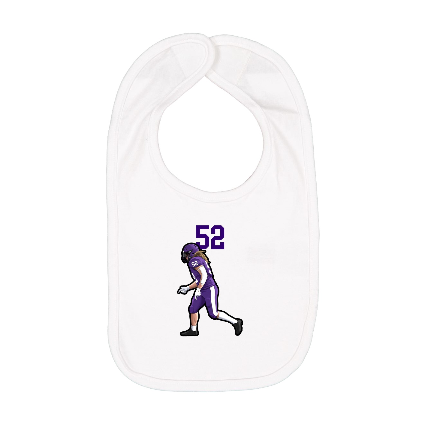 Infant Bib — Number Top in White