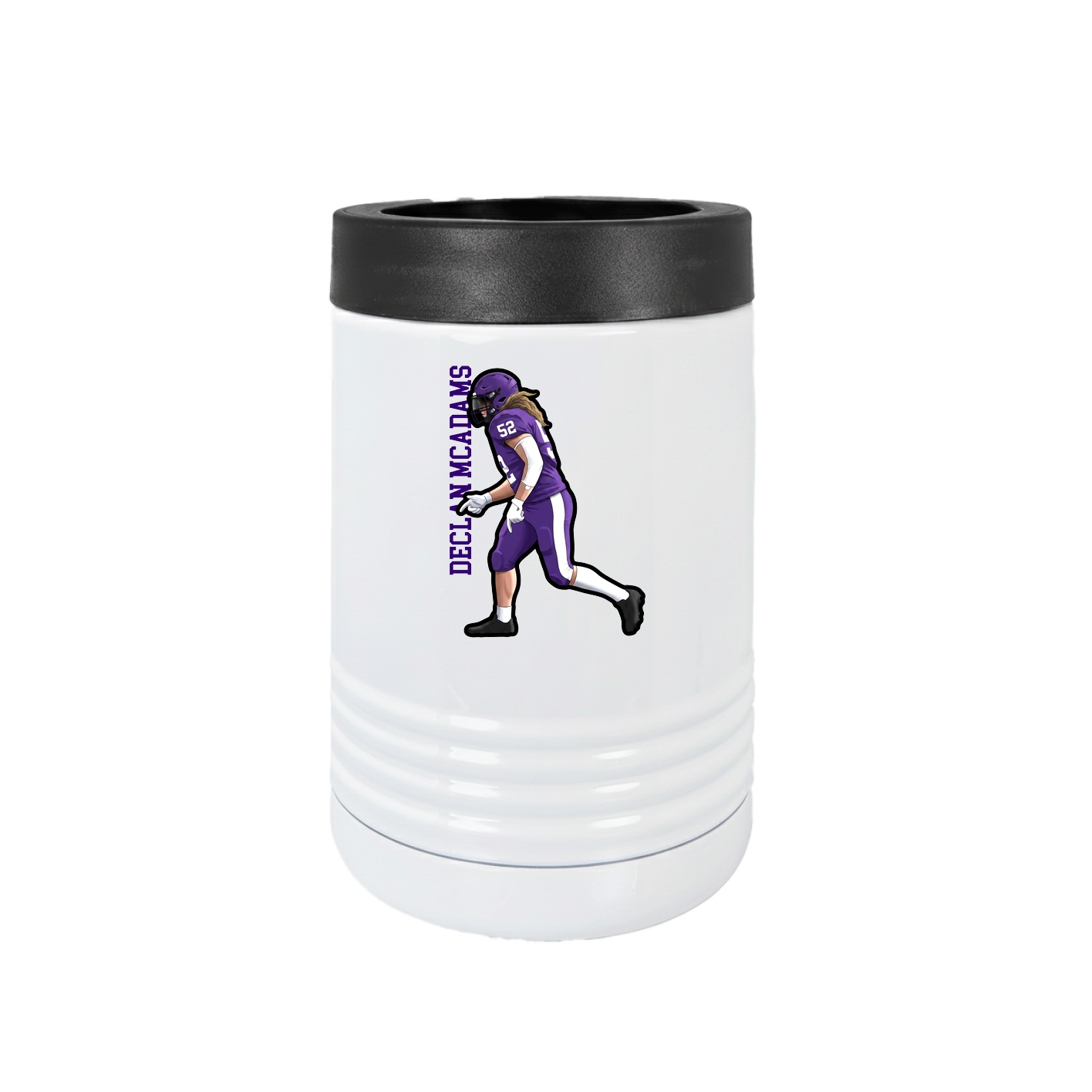 Beverage Holder — Name Vertical in White