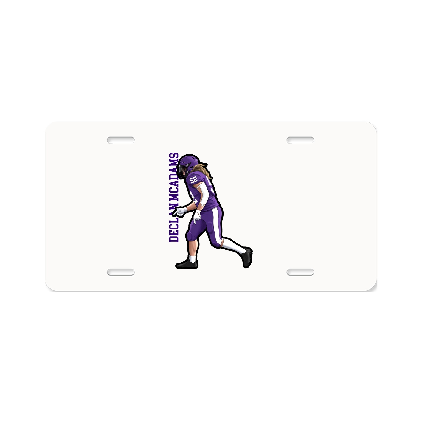 License Plate — Name Vertical in Classic
