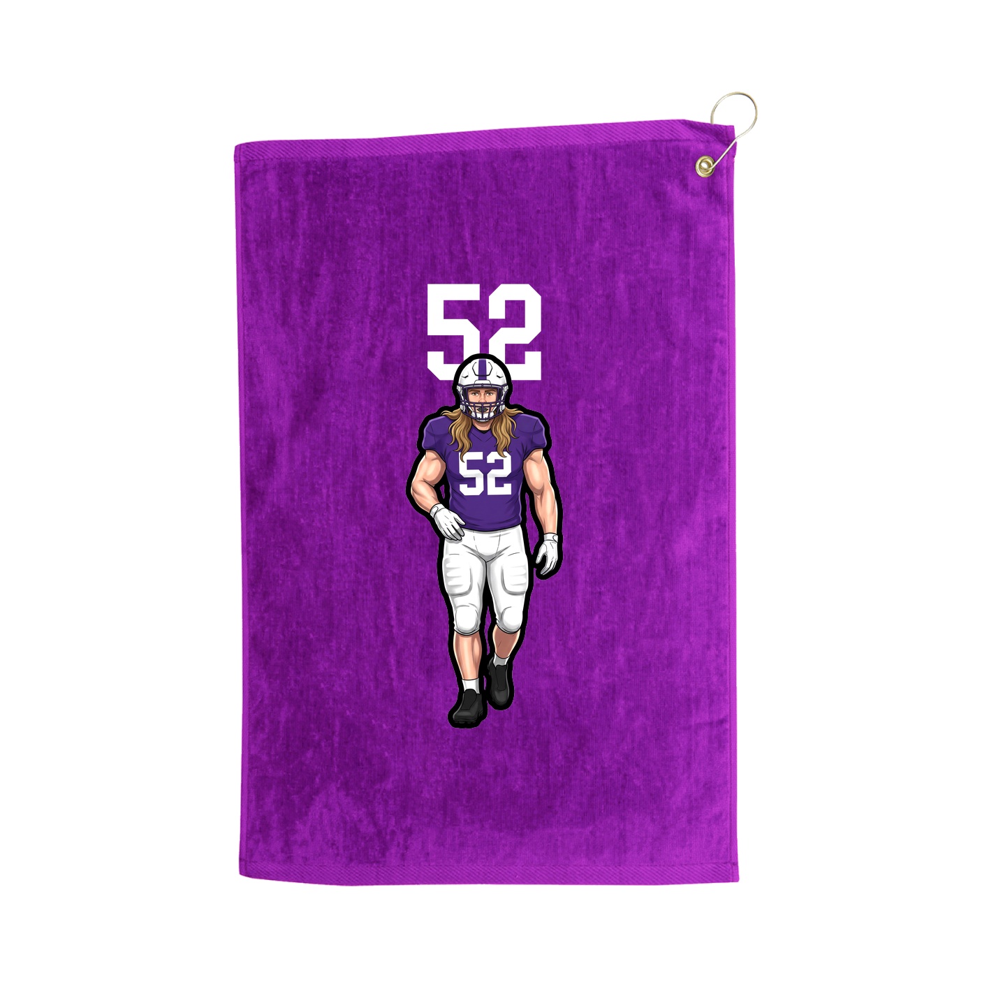 Golf Towel — Number Top in Purple