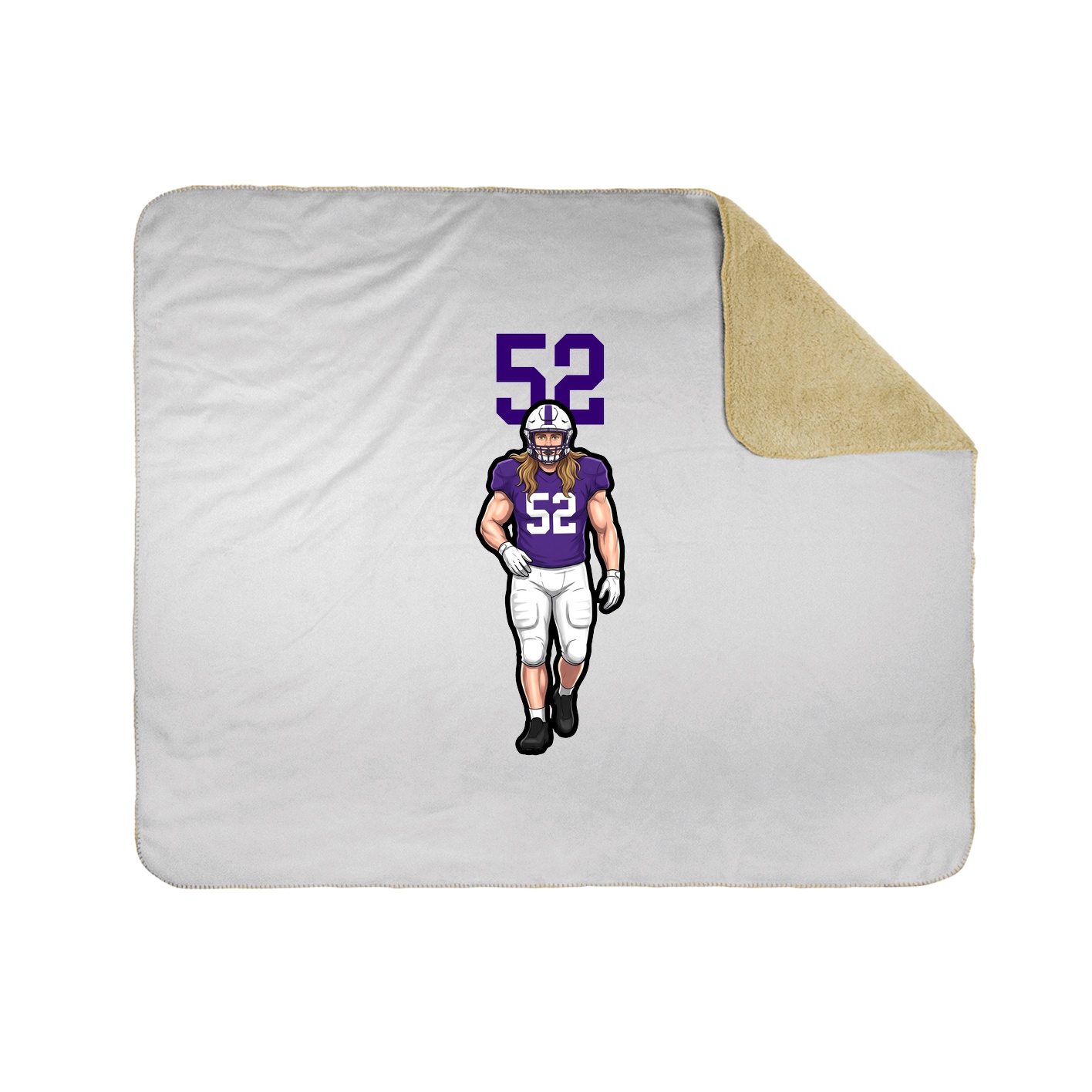 Throw Blanket — Number Top in White