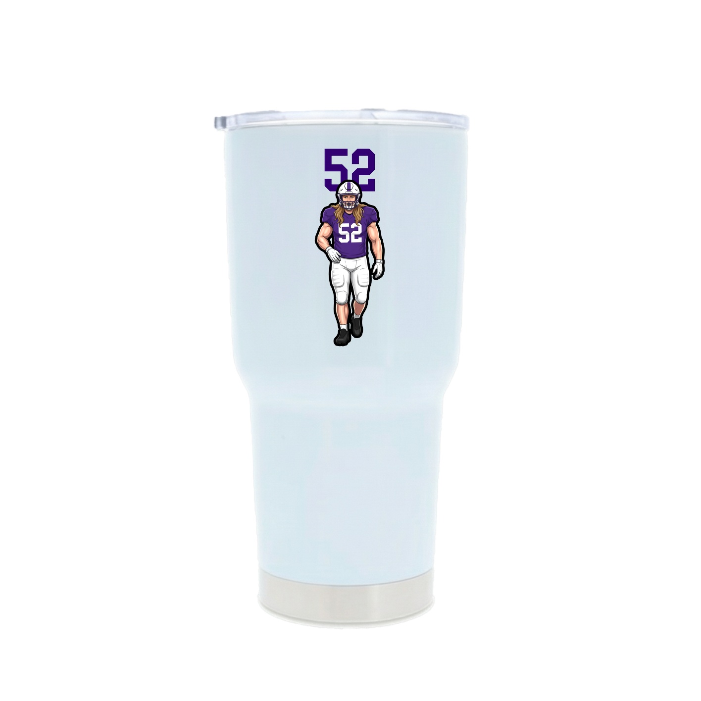 30oz Stainless Steel Tumbler — Number Top in White