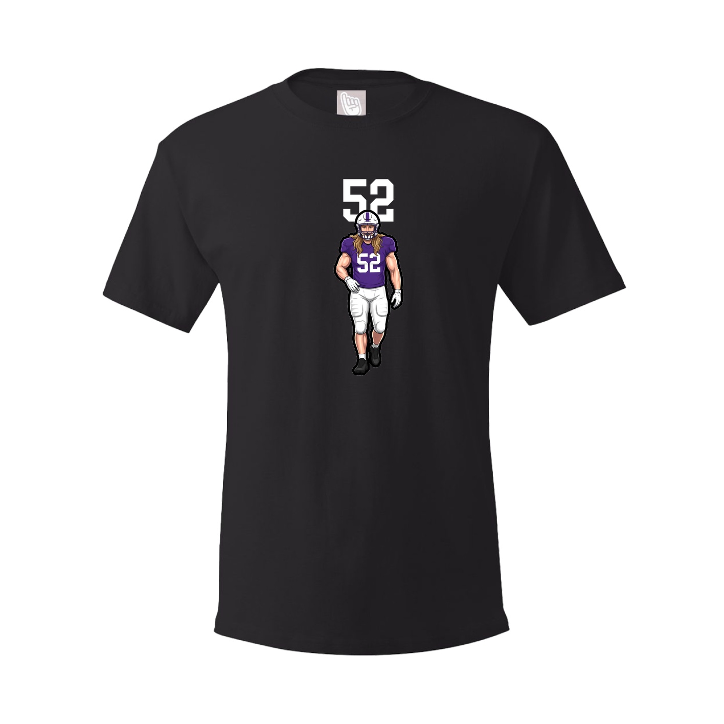 Youth Tee — Number Top in Black