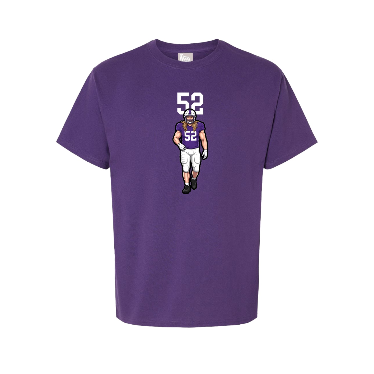 Youth Tee — Number Top in Purple