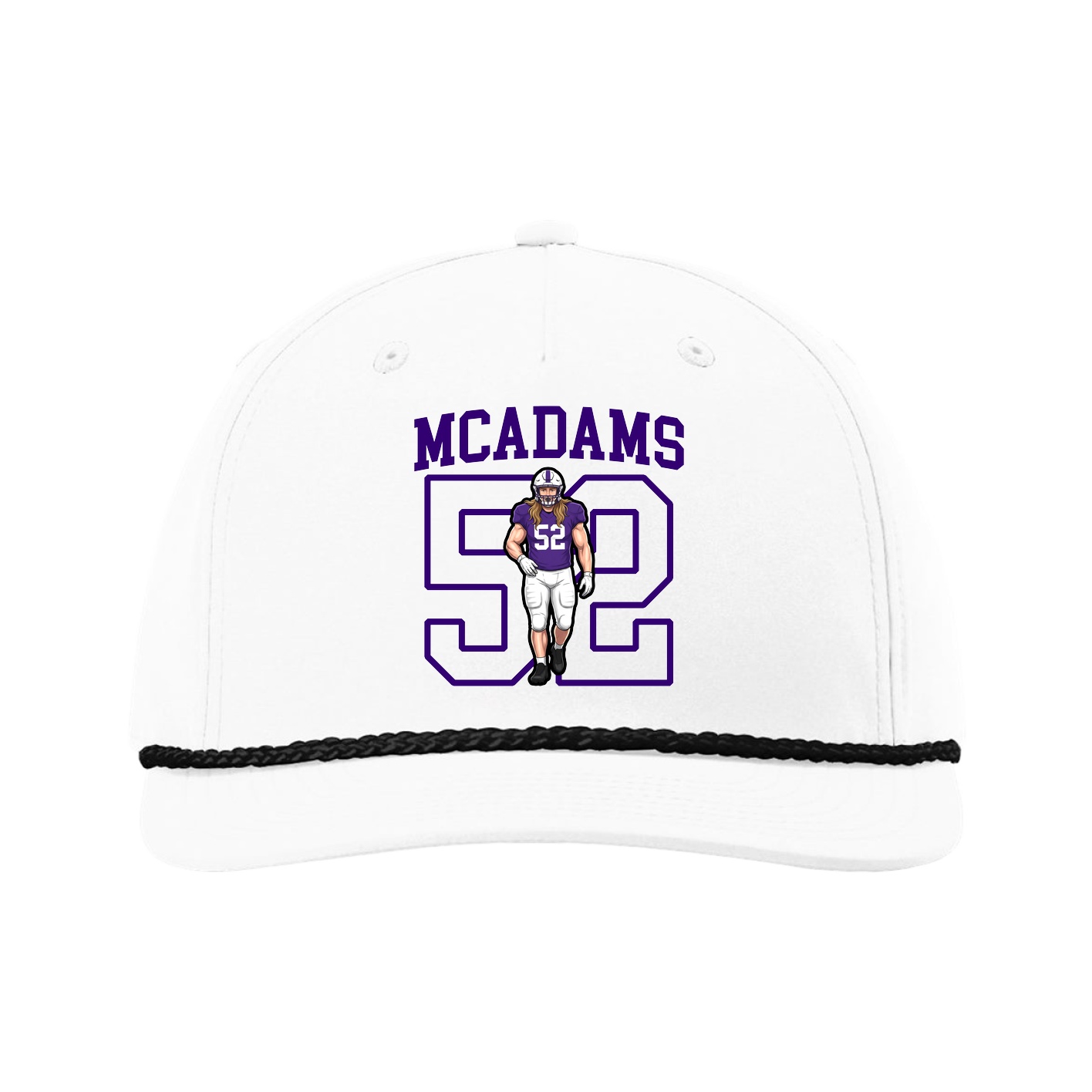 Five-Panel Classic Rope Cap — Shirsey in White
