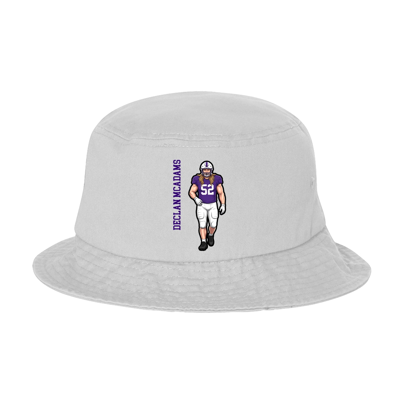 Bucket Cap — Name Vertical in White
