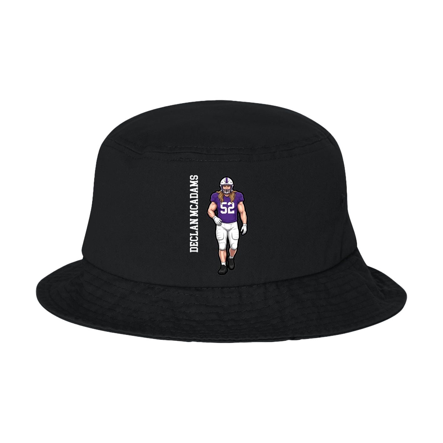 Bucket Cap — Name Vertical in Black
