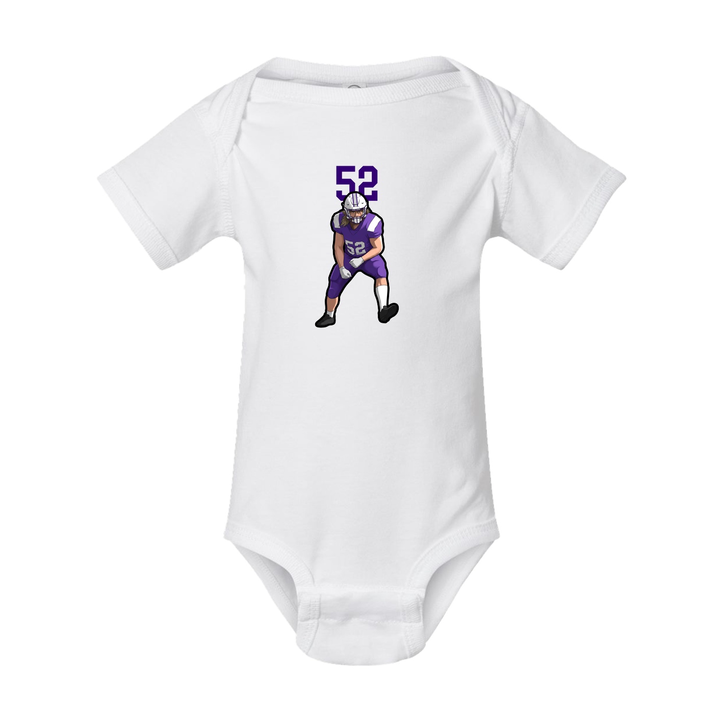 Baby Onesie — Number Top in White