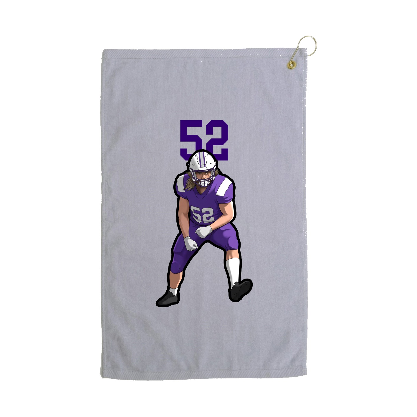 Golf Towel — Number Top in Grey