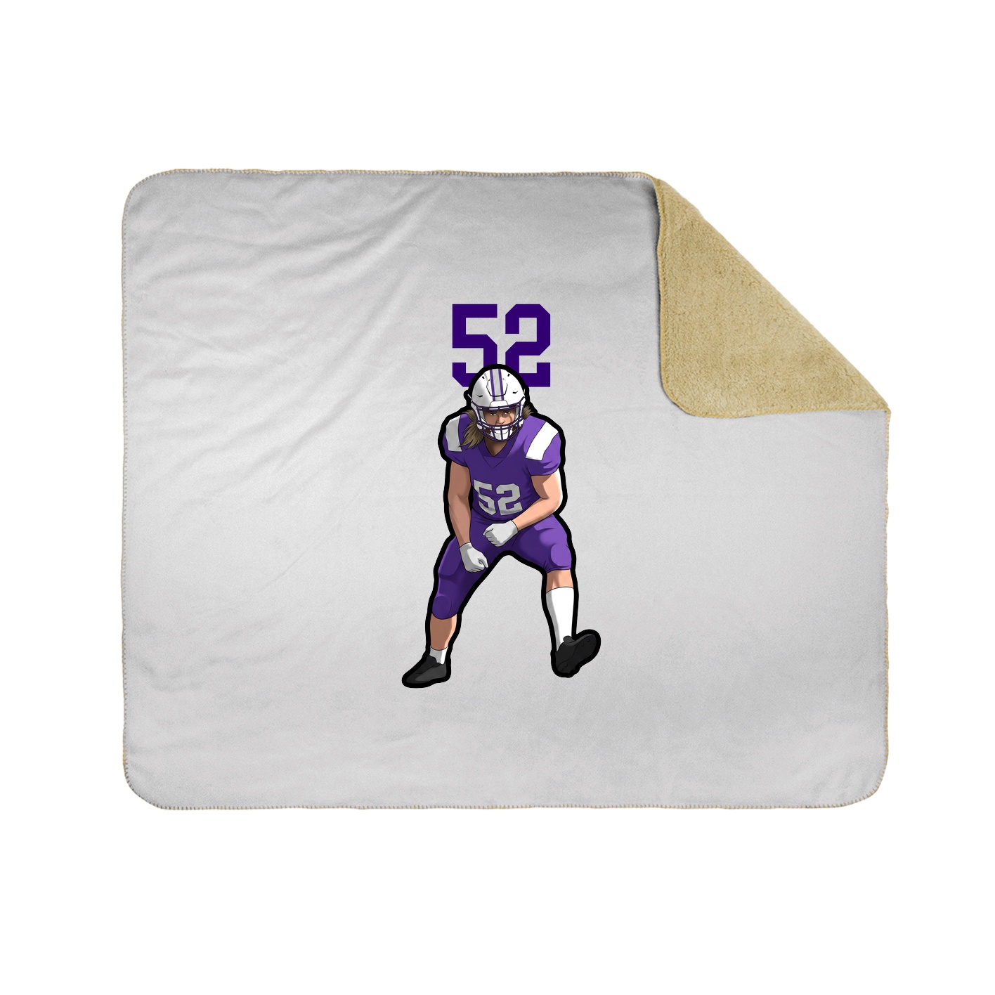 Throw Blanket — Number Top in White