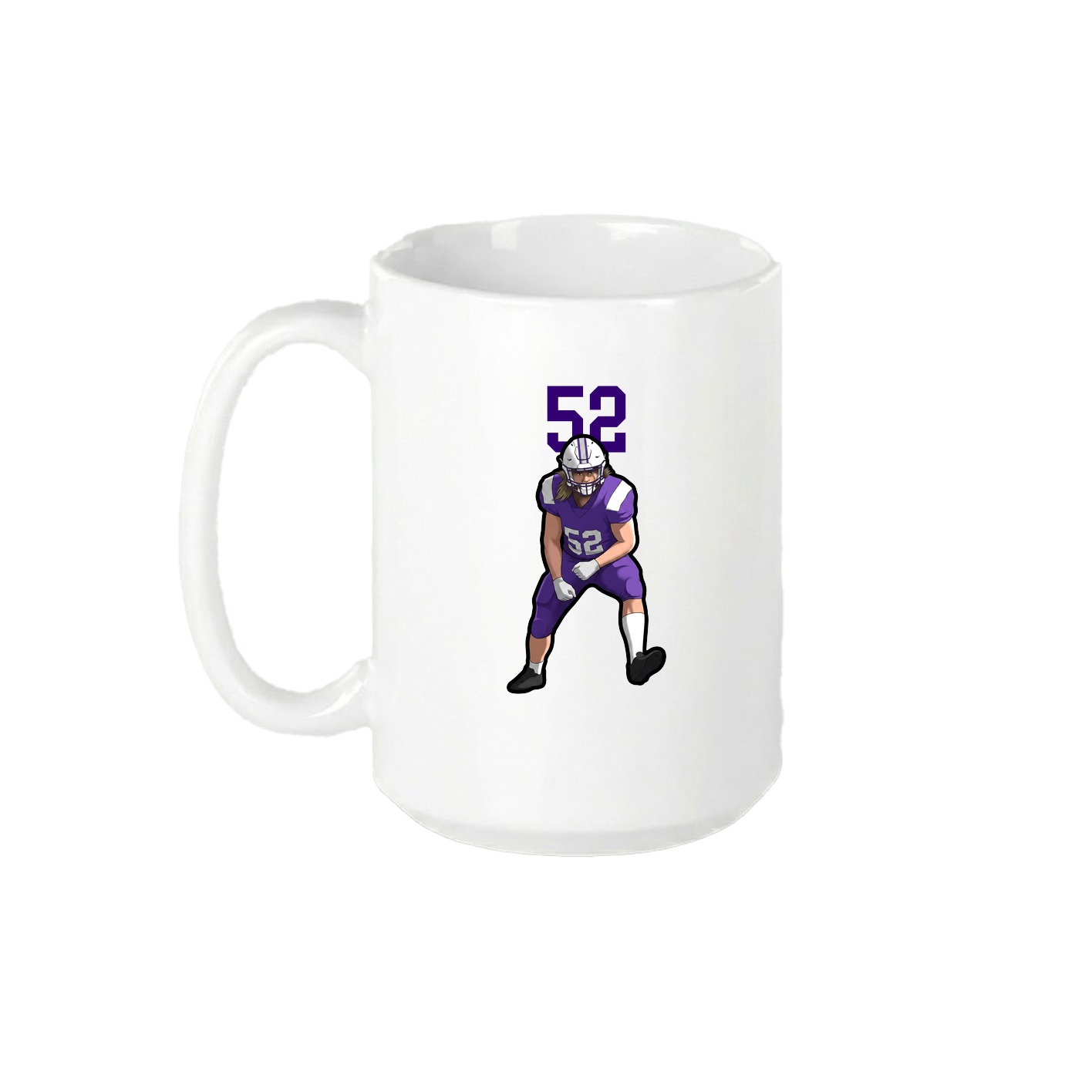 15oz Coffee Mug — Number Top in White