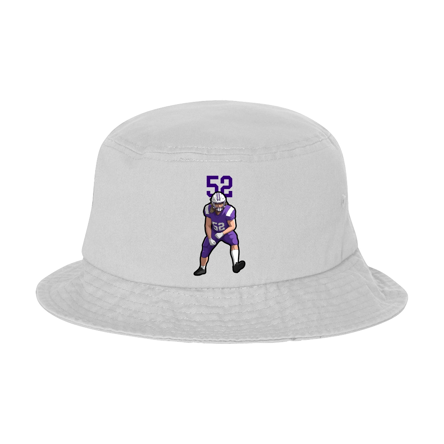 Bucket Cap — Number Top in White