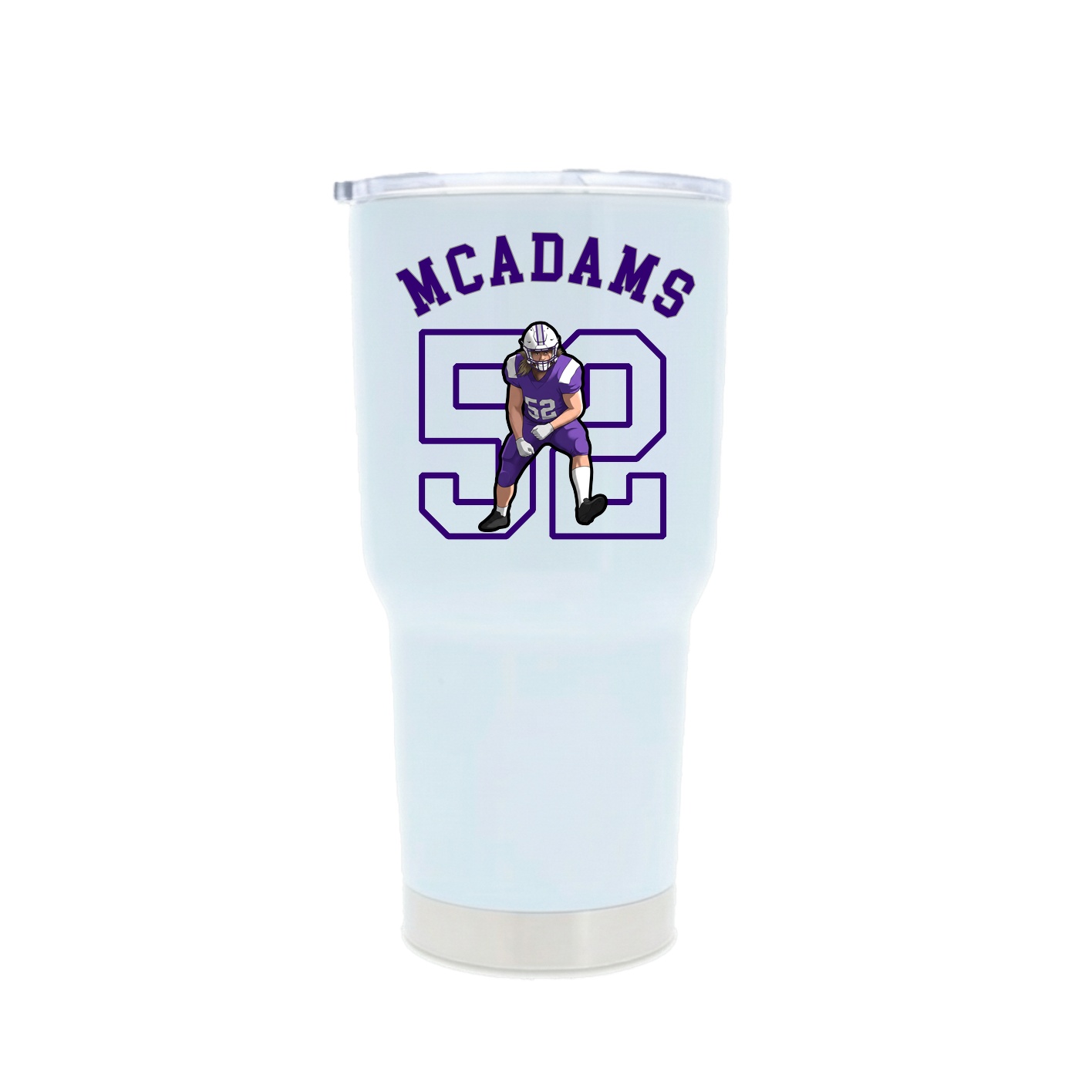 30oz Stainless Steel Tumbler — Shirsey Arch in White