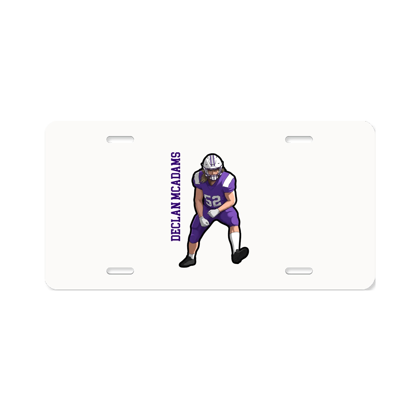 License Plate — Name Vertical in Classic