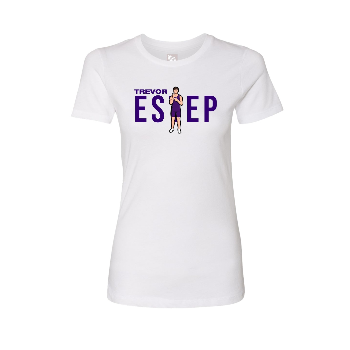 Fitted Women's Tee — Player Name in White