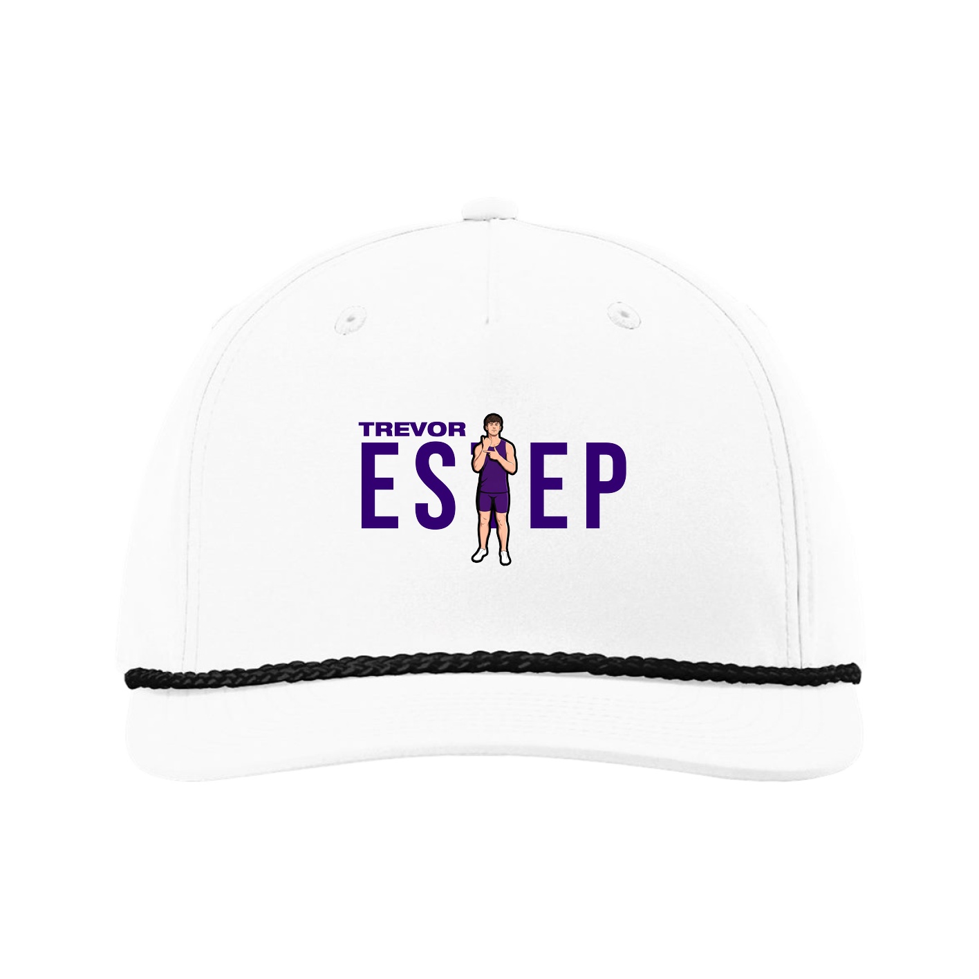 Five-Panel Classic Rope Cap — Player Name in White