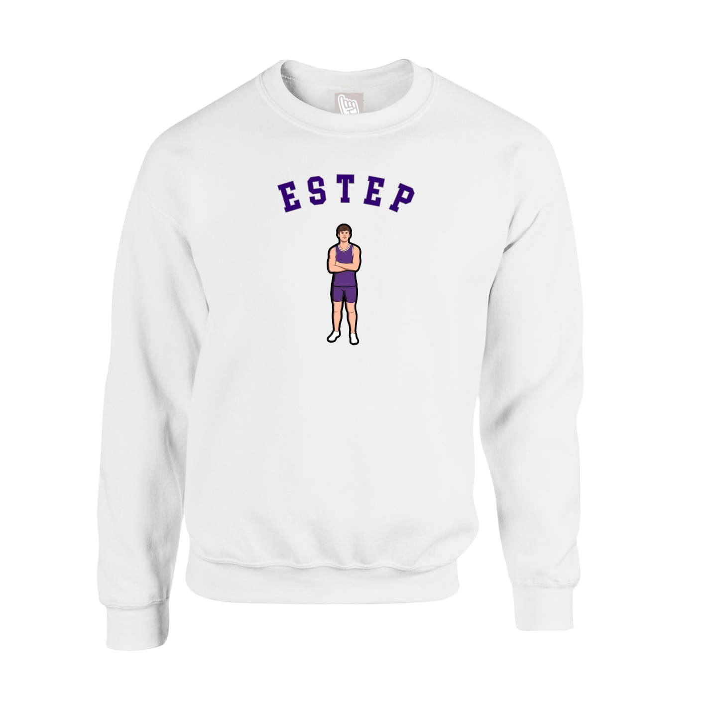 Fleece Crew — Shirsey Arch in White